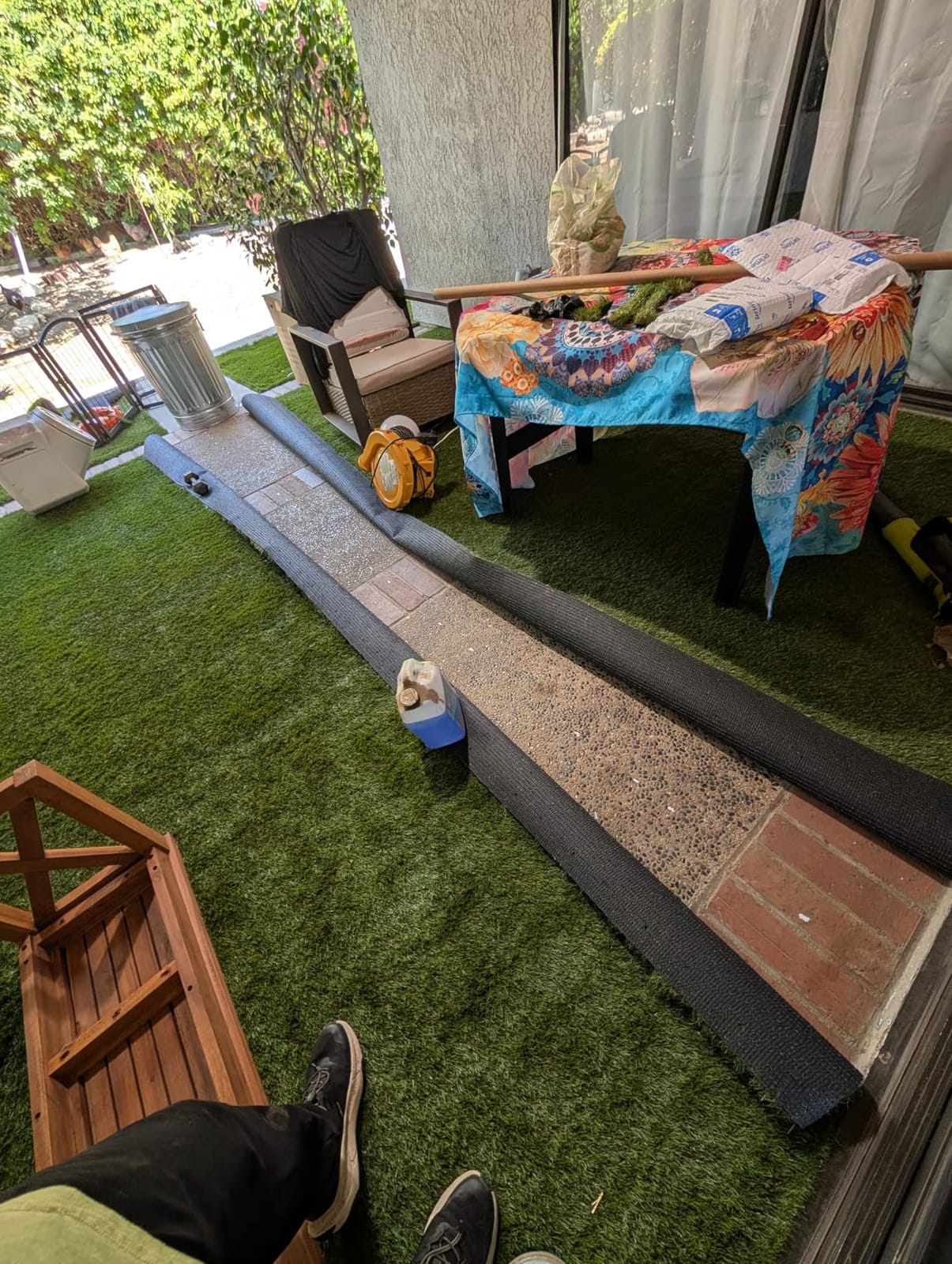 LITA 7ft x 13ft Realistic Deluxe Artificial Grass Synthetic Thick Lawn Turf Carpet Perfect for Indoor/Outdoor Landscape, 7'X13', Green customer photo 1