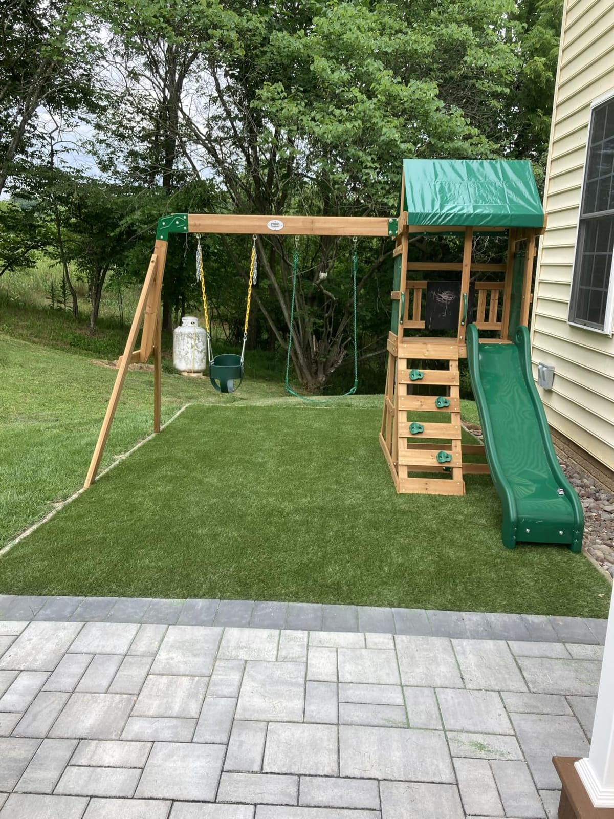 LITA 7ft x 13ft Realistic Deluxe Artificial Grass Synthetic Thick Lawn Turf Carpet Perfect for Indoor/Outdoor Landscape, 7'X13', Green customer photo 2