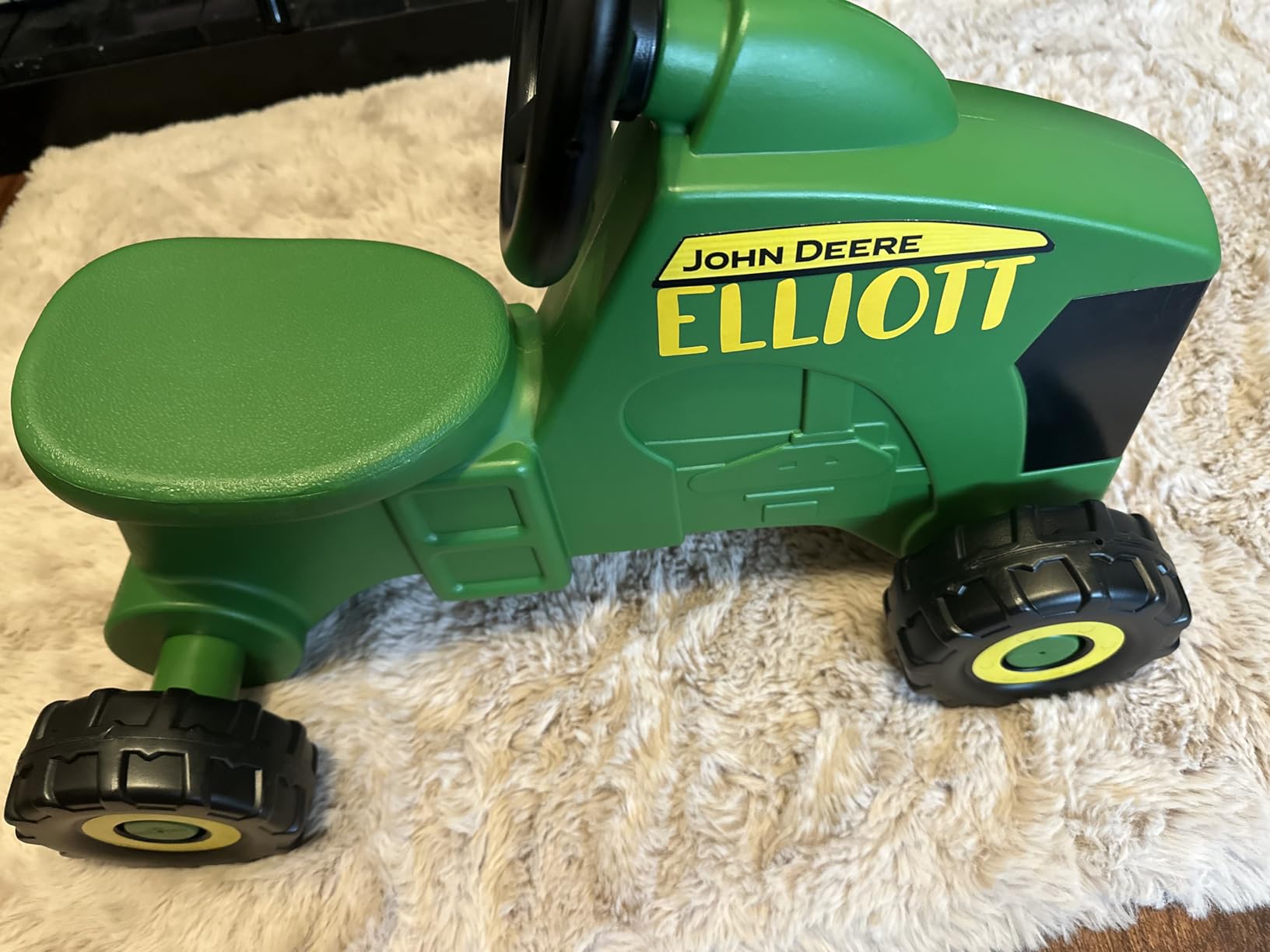 John Deere Ride On Toys Sit 'N Scoot Activity Tractor for Kids Ages 18 Months and Up, Green | Foot-to-Floor Ride On Toy, Officially Licensed John Deere Toy, Indoor/Outdoor Push Tractor, Ages 18 Months and Up customer photo 1
