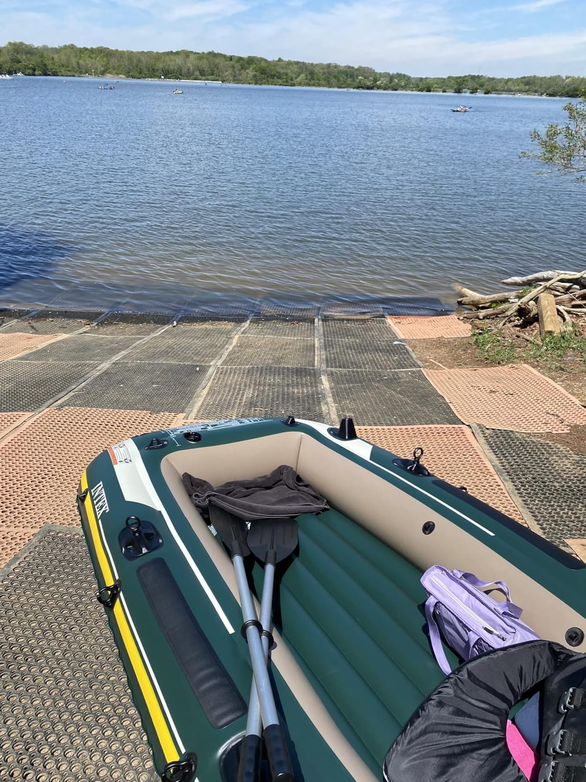 INTEX Seahawk 3-Person Inflatable Fishing Boat Set with Oars and Pump | 68380EP - Portable River Raft with Heavy-Duty Floor and High-Output Hand Pump, 9ft 8in x 4ft 6in customer photo 2