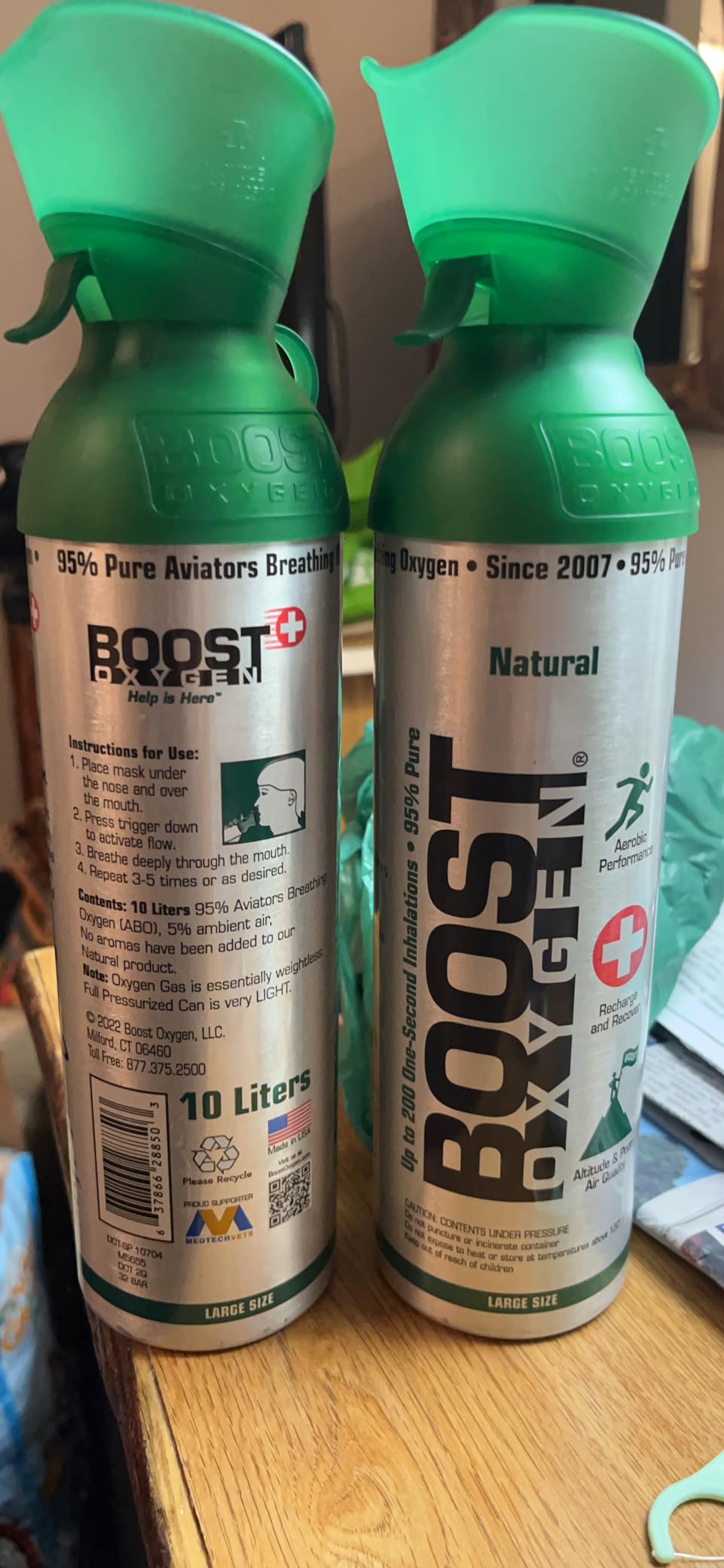 Boost Oxygen Large Natural 10L Canister, 4 Pack | Bigger Can & Long Lasting • No Added Aromas • For Use at Home, Camping & Extended Travel customer photo 2