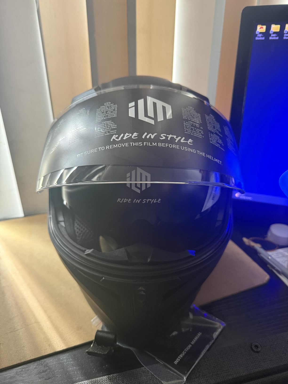 ILM Motorcycle Dual Visor Flip up Modular Full Face Helmet DOT Model 902/902L customer photo 1