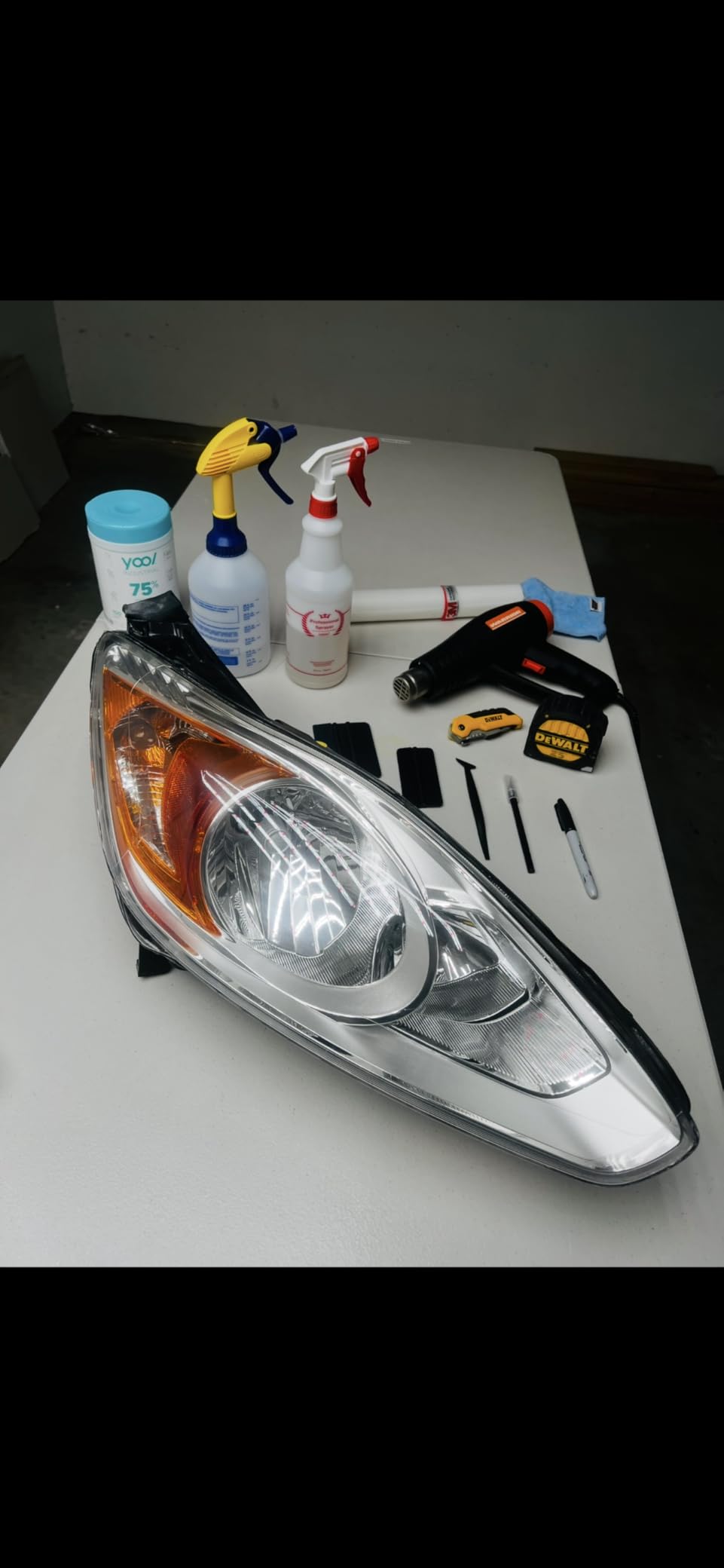 VViViD 3M Clear Paint Protection Vinyl Film 12 Inch Wide Choose Your Size Including Tools (12 Inch x 96 Inch (Incl. Detailer & 2X Black Felts)) customer photo 1