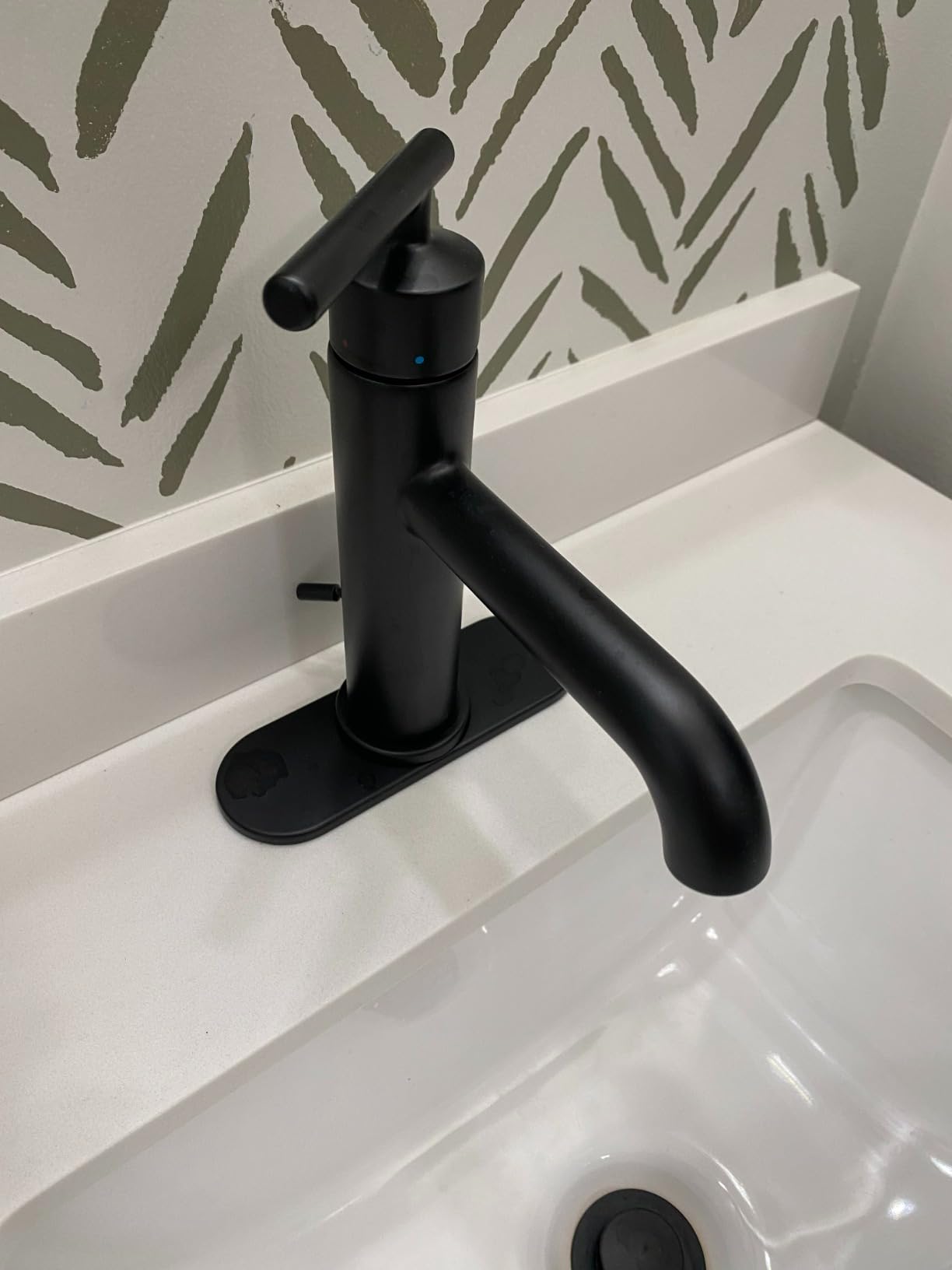 Moen Gibson One-Handle Single Hole Modern Bathroom Sink Faucet with Optional Deckplate, Chrome, 6145 customer photo 1
