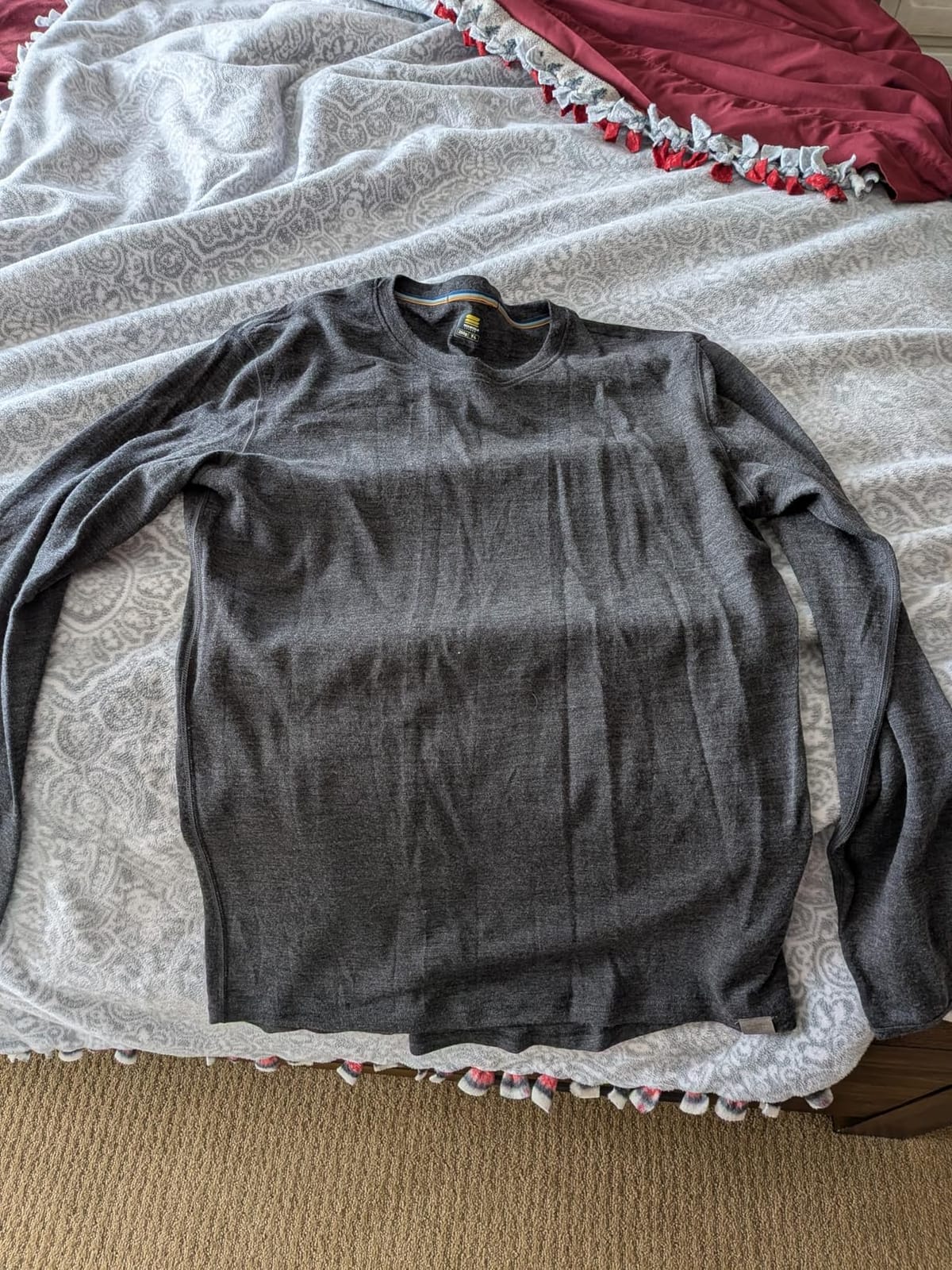 MERIWOOL Mens Base Layer - 100% Merino Wool Midweight Long Sleeve Thermal Shirt customer photo 2