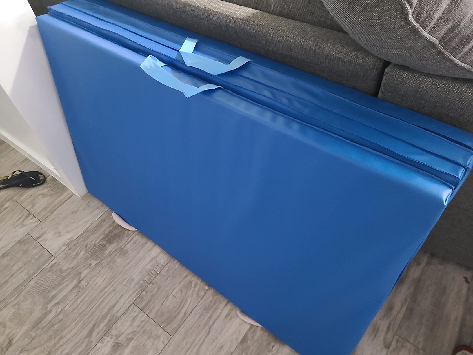 RitFit Upgraded Folding Exercise Mat, 2 Inch Thick Gymnastics Mat - Tumble Mat with Carrying Handles for Yoga, MMA, Stretching, Core Workouts and Home Gym Protective Flooring customer photo 2