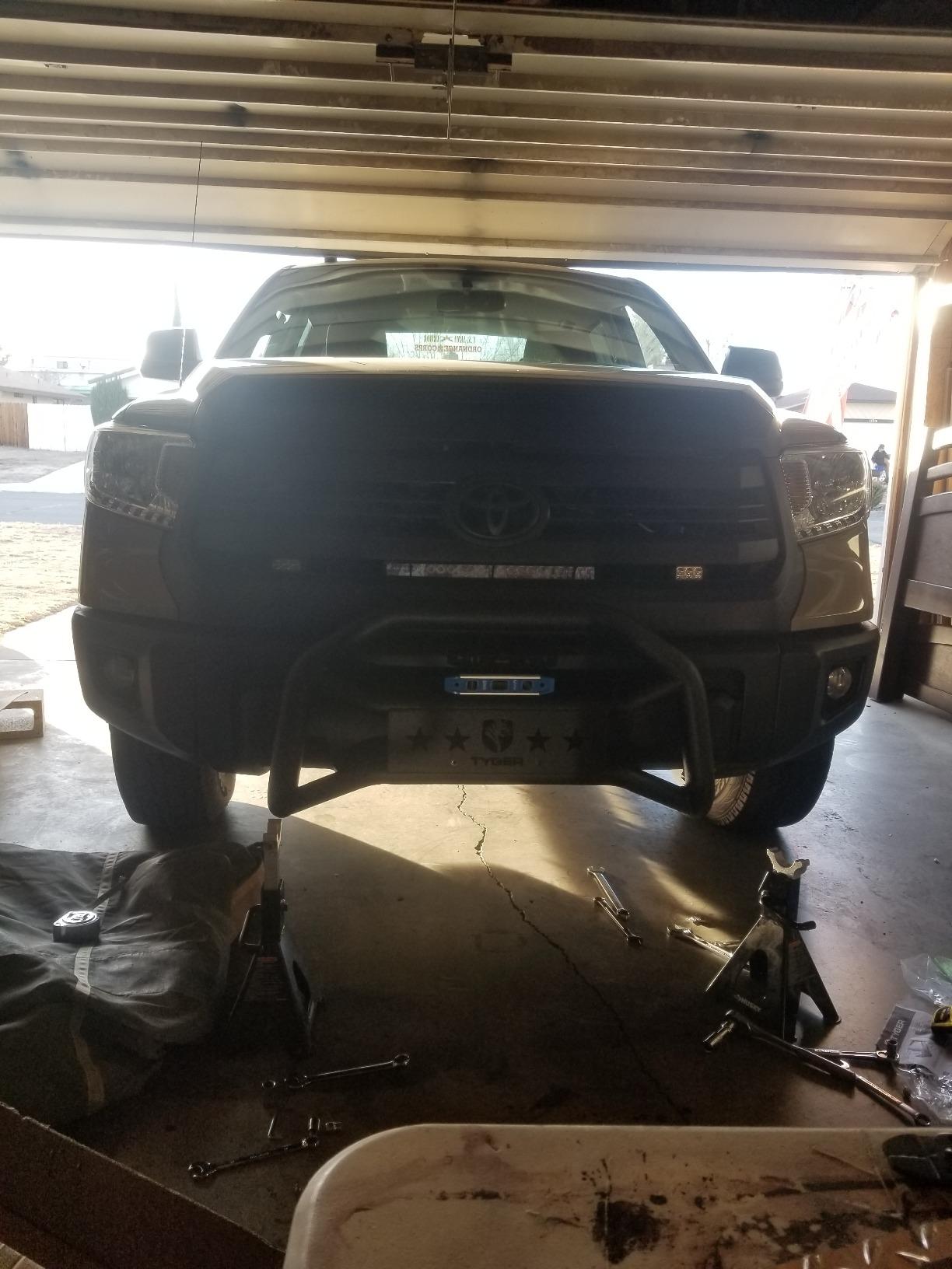 Tyger Auto TG-GD6T60038 Front Bumper Guard Compatible with 2007-2021 Tundra | Textured Black | Light Mount | Bull Bar customer photo 2