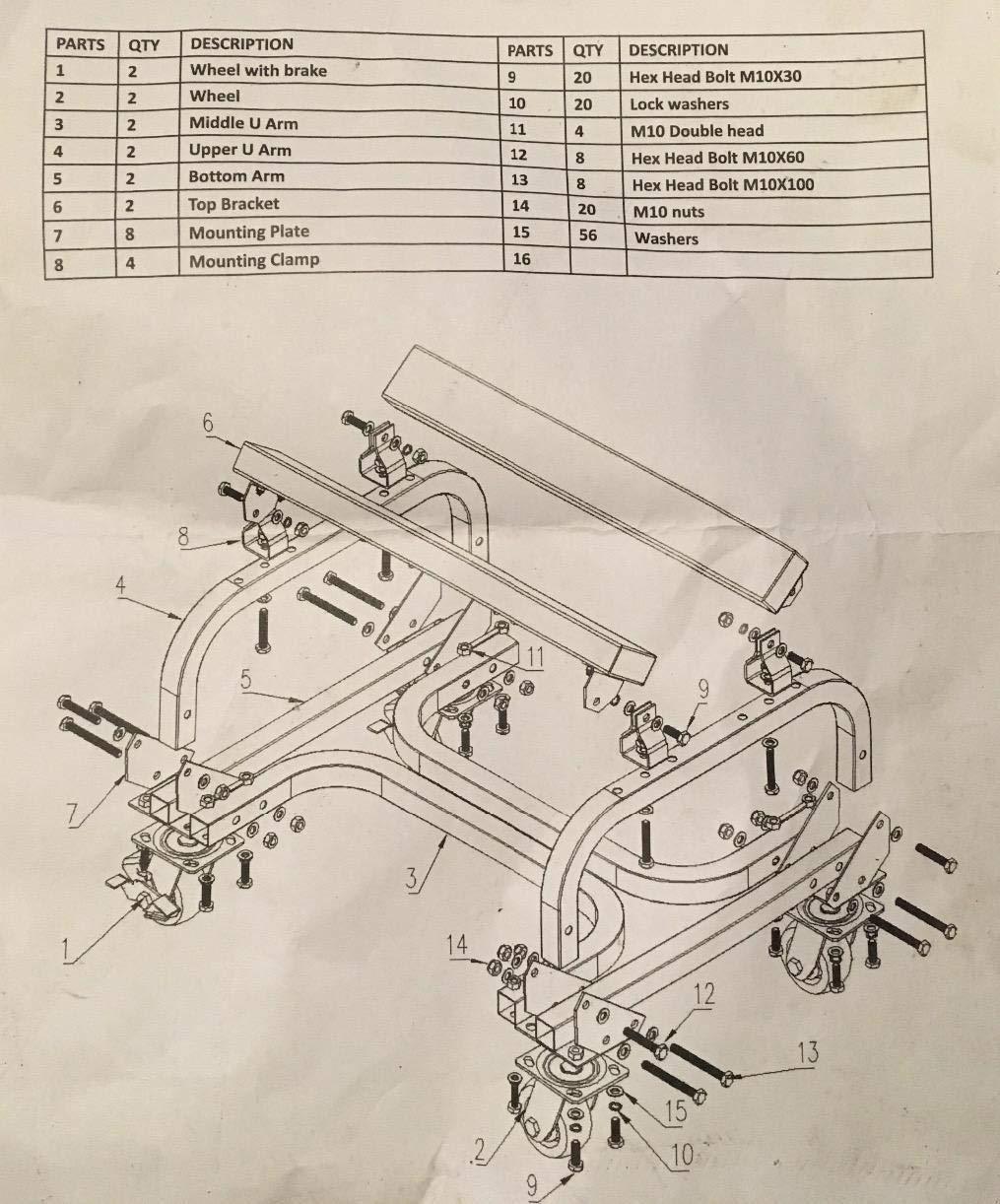 ECOTRIC 1000 LBS Capacity Watercraft PWC Dolly Boat Jet Ski Stand Storage Trailer Watercraft Cart Watercraft Dolly PWC Dock Slipway Cart Adjustable Bunks W/ 4 Casters and 2 Brakes customer photo 1