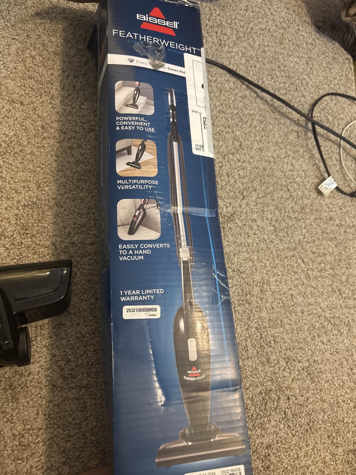 Bissell 2033 Featherweight Stick Lightweight Bagless Vacuum and Electric Broom with Crevice Tool for Hard Floors and Carpets, Blue customer photo 2
