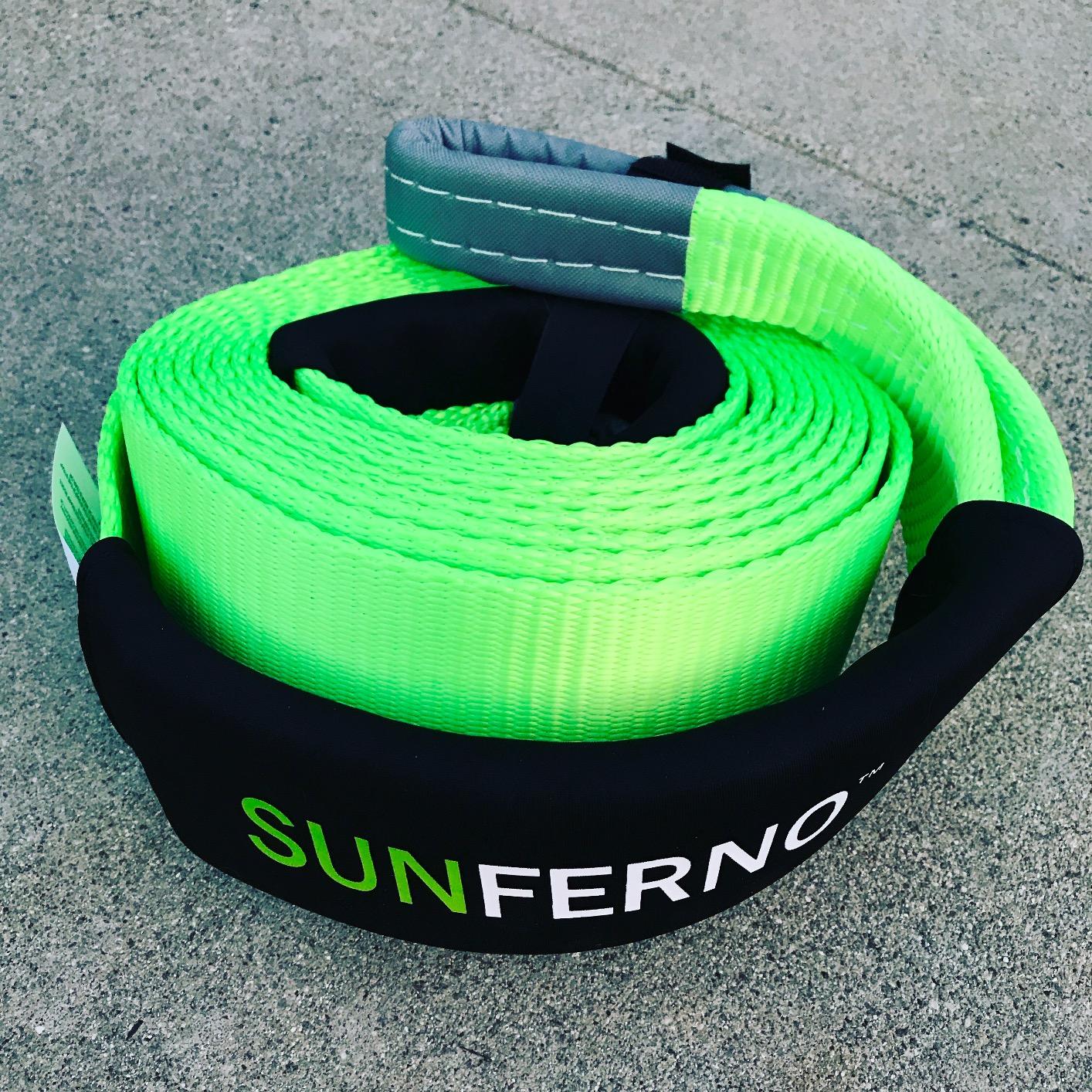 Sunferno Recovery Tow Strap 35000lb Break Strength - Lab Tested Heavy Duty 3
