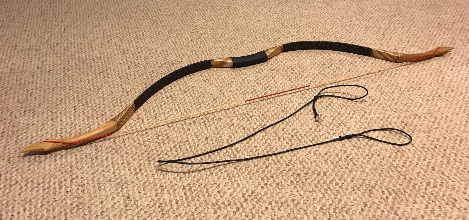 TOPARCHERY Black Hunter Traditional Recurve Bow 53'' Archery Hunting Handmade Horse Bow Longbow 30-50 lbs customer photo 2
