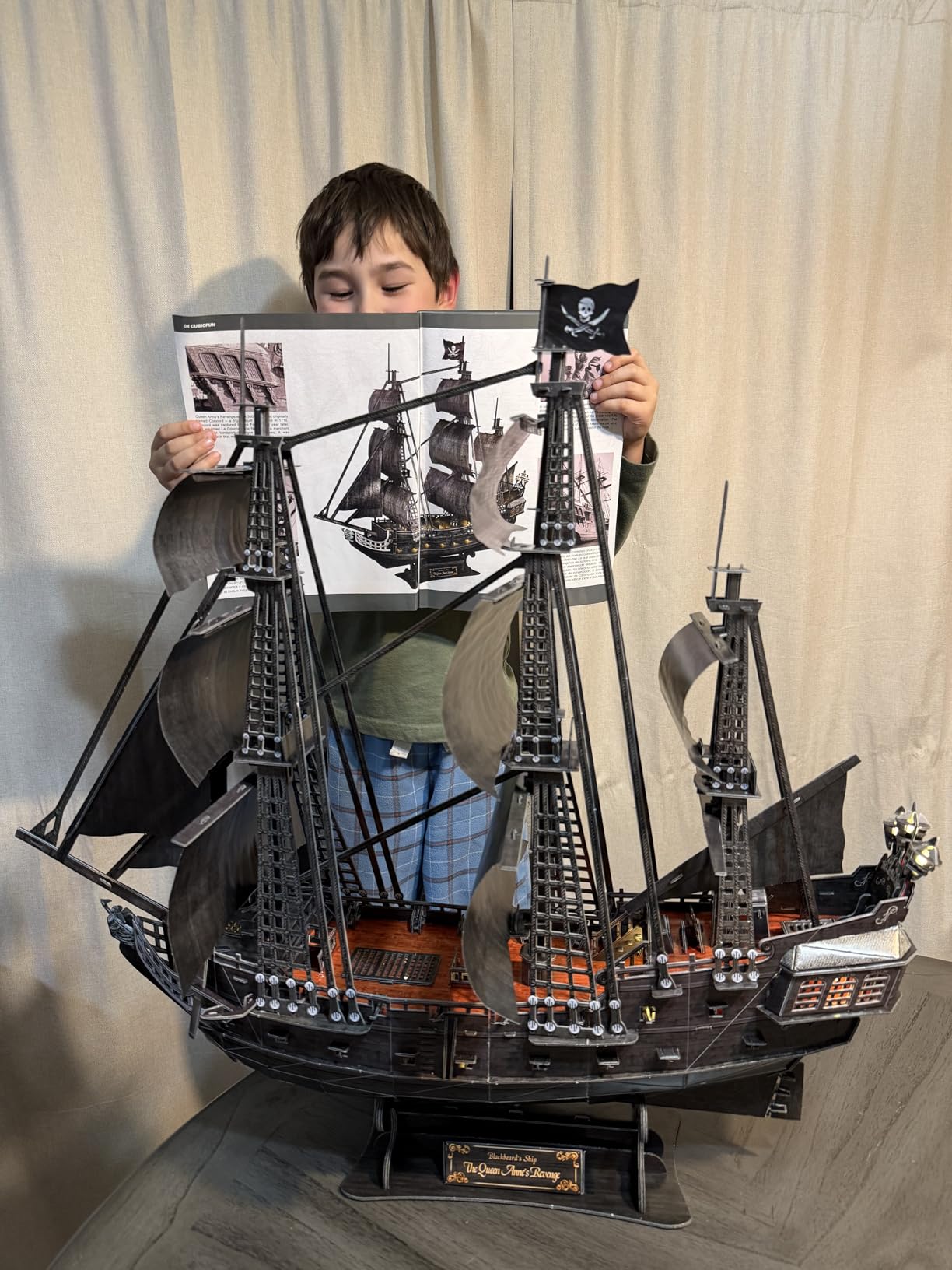 CubicFun 3D Puzzles Queen Anne's Revenge Pirate Ship Puzzle Kit, 340 Pieces - 3D puzzle for Adults | Ideal for Home Decor Brain Teasers Gifts Christmas customer photo 1