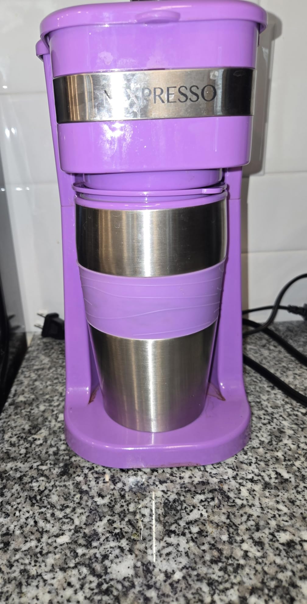 Mixpresso Single Serve & Single Cup Coffee Maker with 14oz Travel Mug, For ground coffee only, reusable filter, auto shut off, Compact personal drip coffee maker customer photo 2