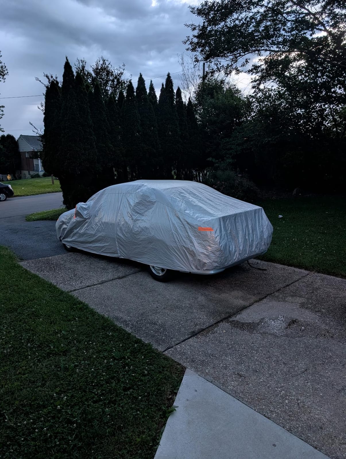 Kayme Sedan Car Cover Size A4 | 100% Waterproof All Weather Heavy Duty. Protects Against Sun, Rain, Snow, Dust. Soft Cotton. Driver Door Zipper, Storage Bag customer photo 1