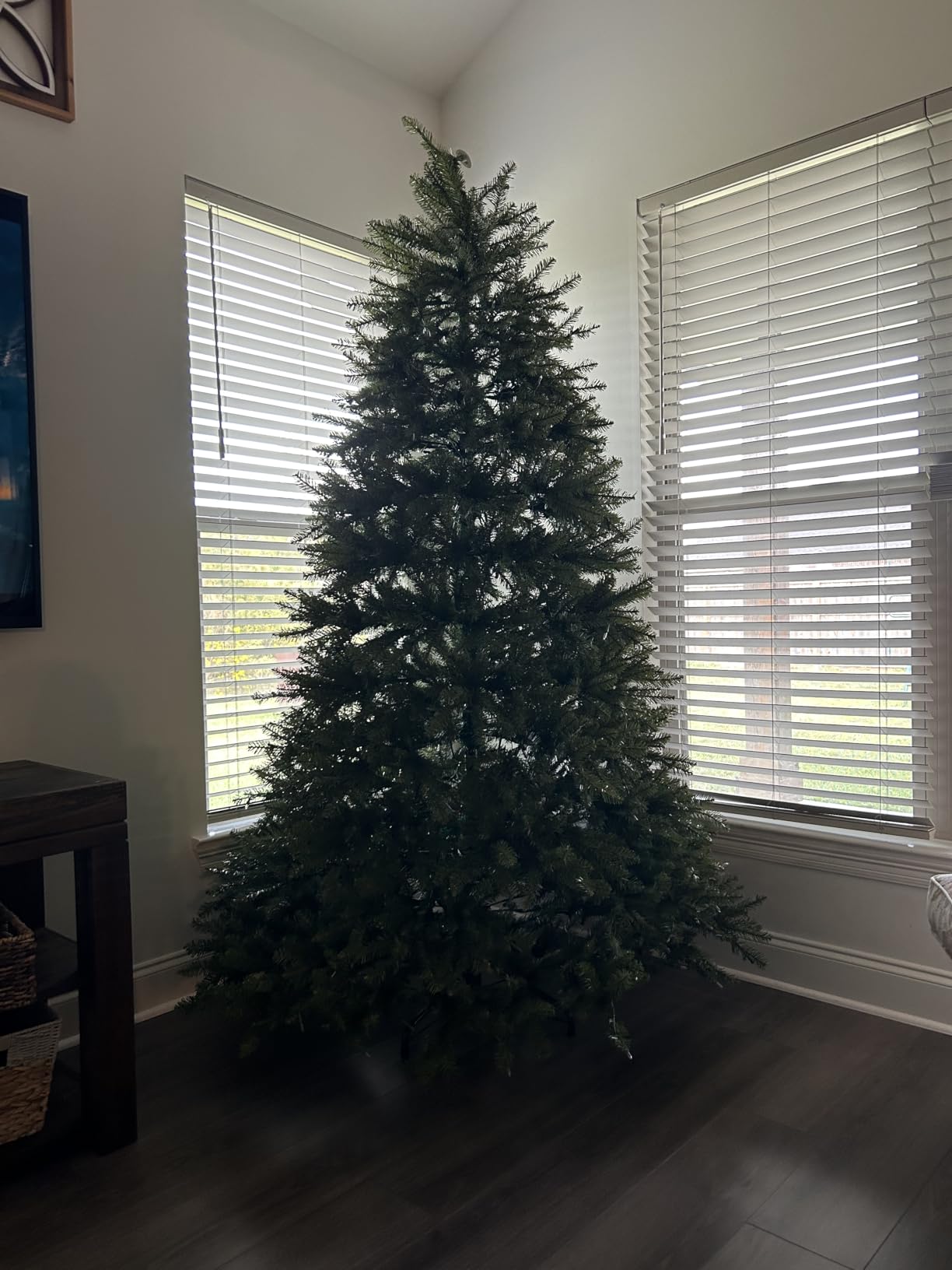 National Tree Company 6ft Pre-Lit Dunhill Fir Artificial Christmas Tree, 600 Warm White LED Lights, 1,430 Tips, Includes Stand, Green customer photo 2