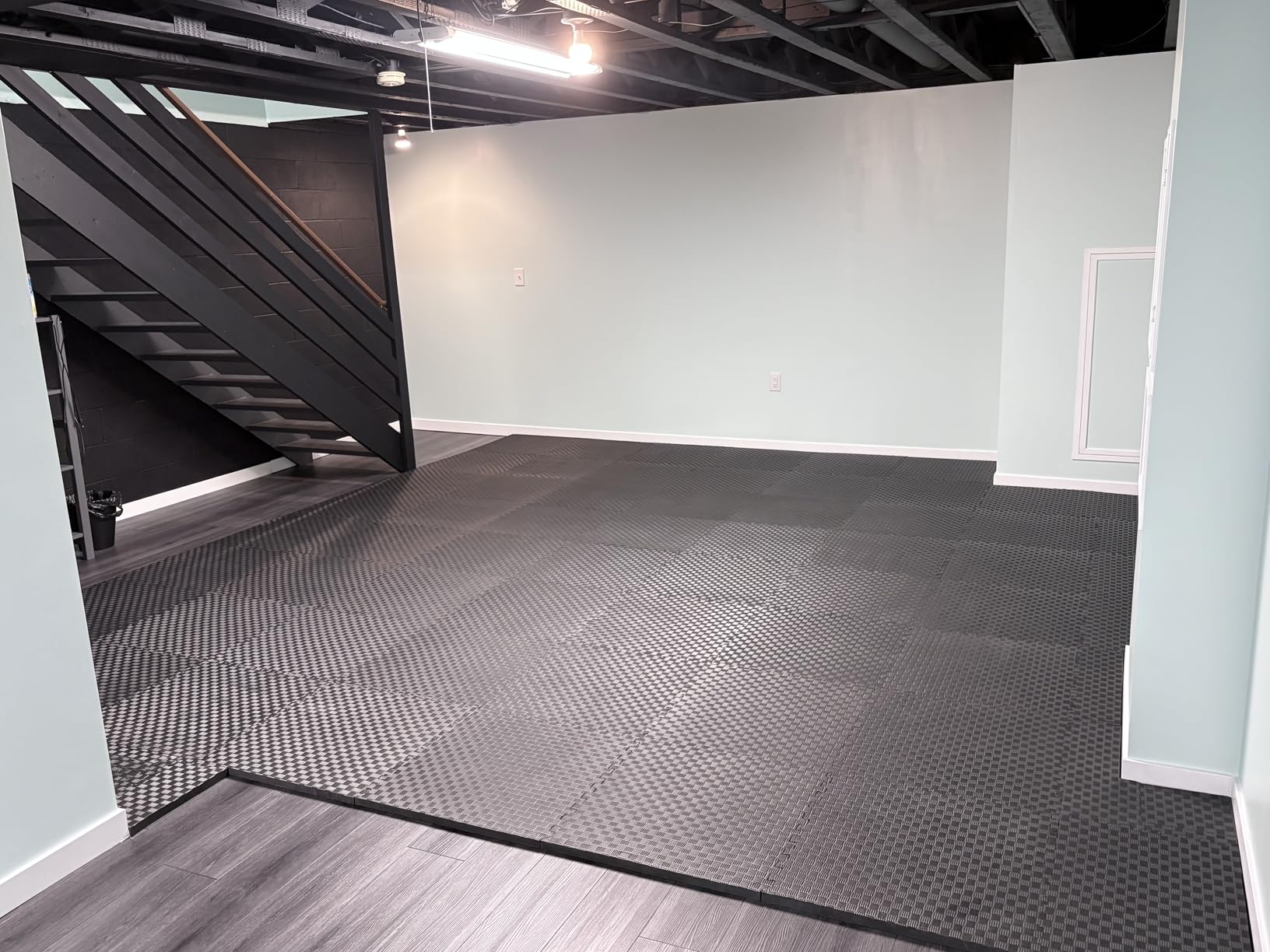BalanceFrom Puzzle Exercise Mat 3/4-inch Thick, EVA Interlocking Foam Floor Tiles for Home Gym, Studio, or Playroom Flooring, Black, 96 Sq Ft - 24 Tiles customer photo 1