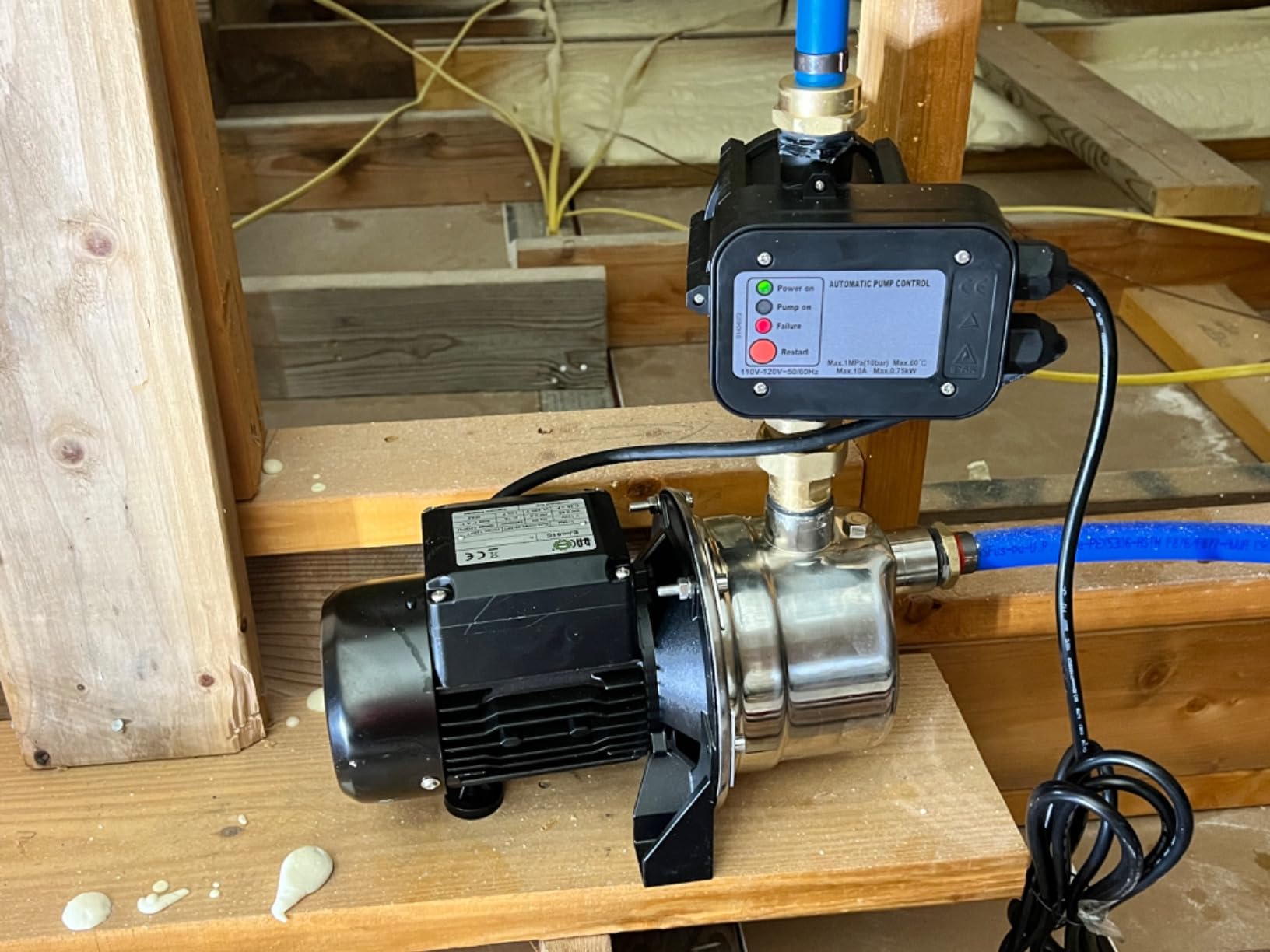 BACOENG Auto ON/OFF Stainless Steel Water Pressure Booster Pump w/Smart Controller for Tankless Water Supply Pressurization customer photo 1