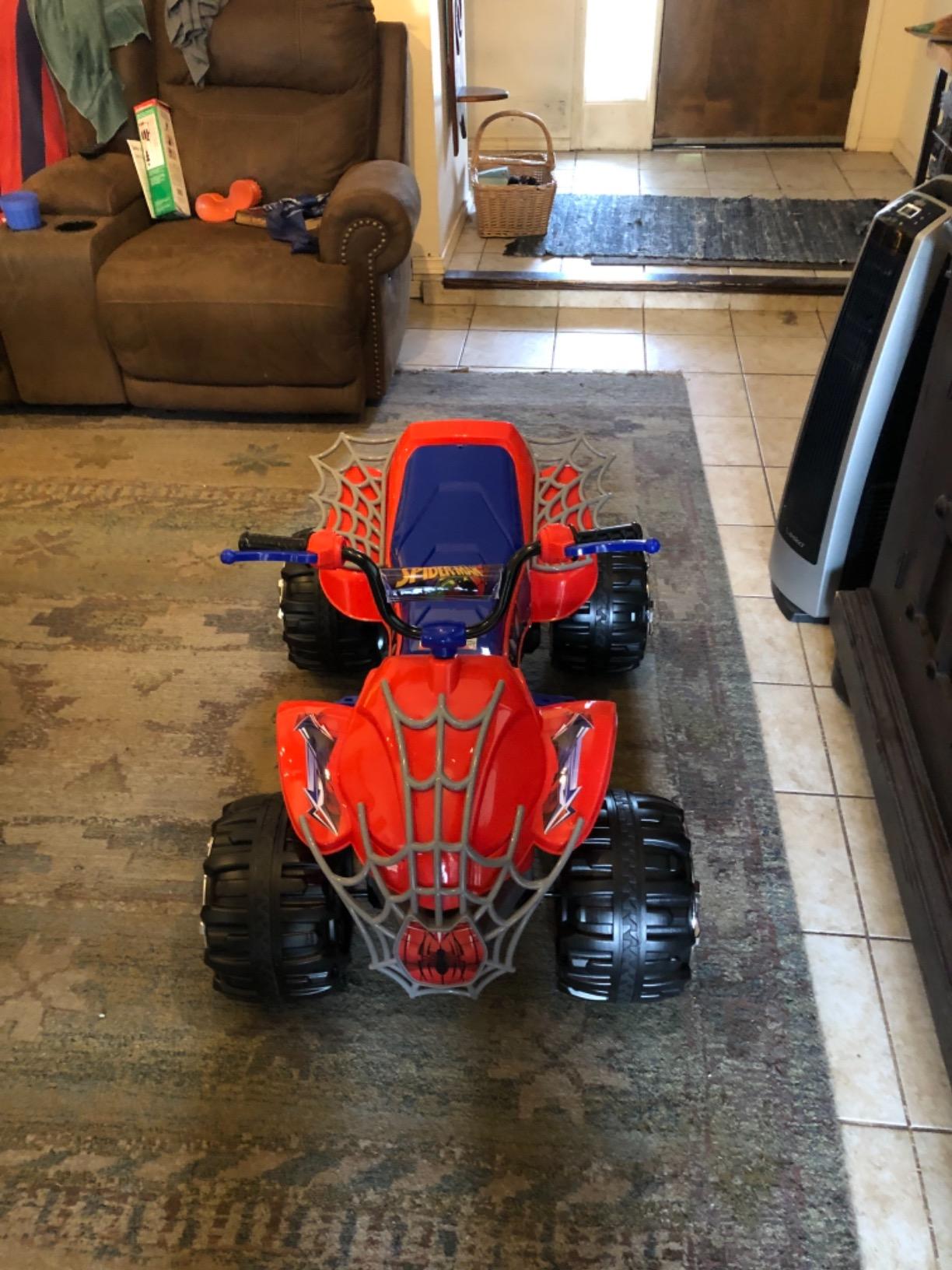 Kid Trax Marvel Spiderman Toddler ATV Ride On Toy, 12 Volt Battery, 3-7 Years, Max Rider Weight 88 lbs, Spider-Man Blue customer photo 2