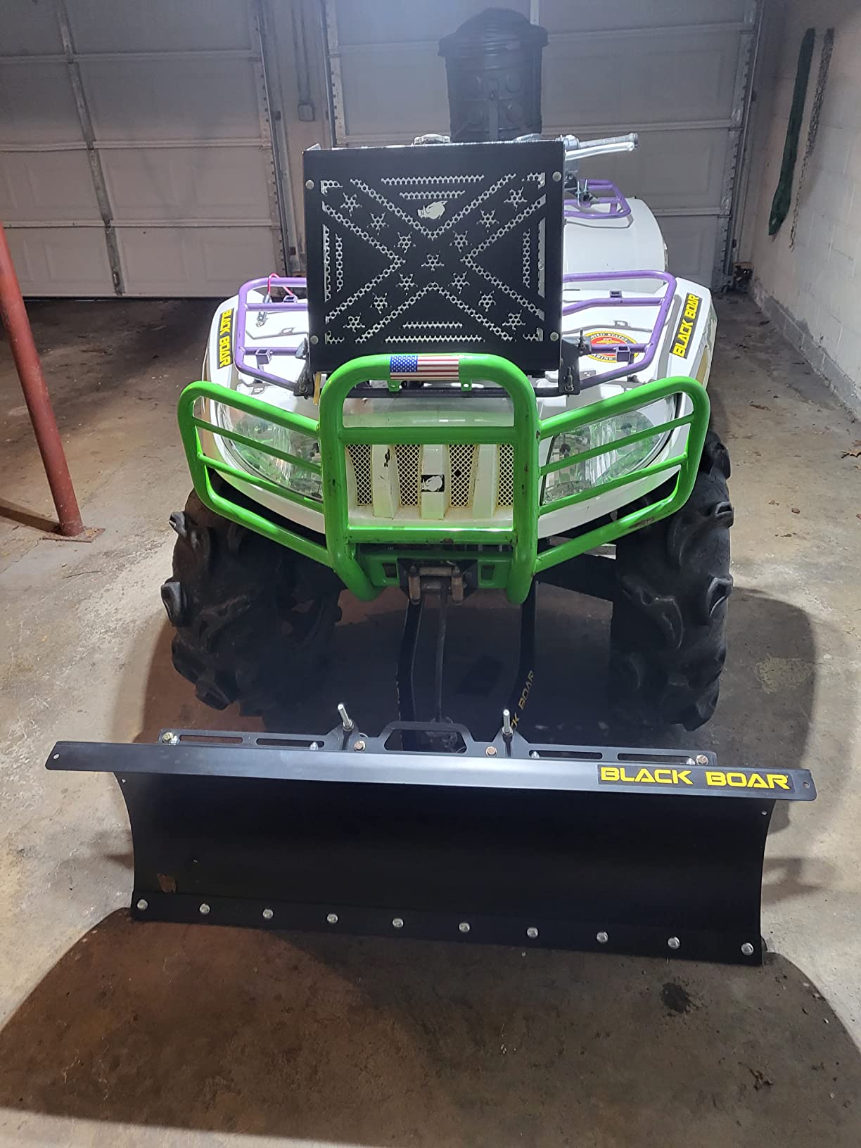 Black Boar Camco ATV Snow Plow Kit | Features a 48-inch Adjustable Straight Blade and Adjustable Tension Safety Trip Springs (66016) customer photo 1