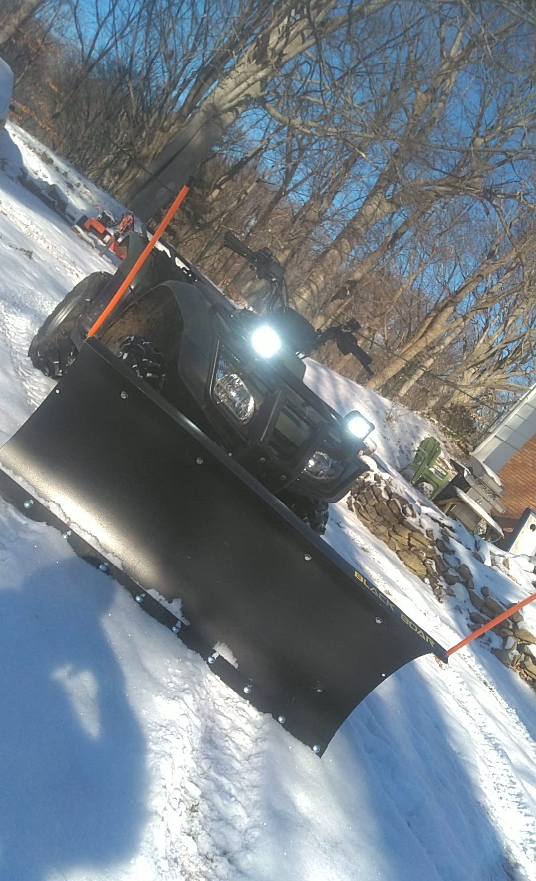Black Boar Camco ATV Snow Plow Kit | Features a 48-inch Adjustable Straight Blade and Adjustable Tension Safety Trip Springs (66016) customer photo 2