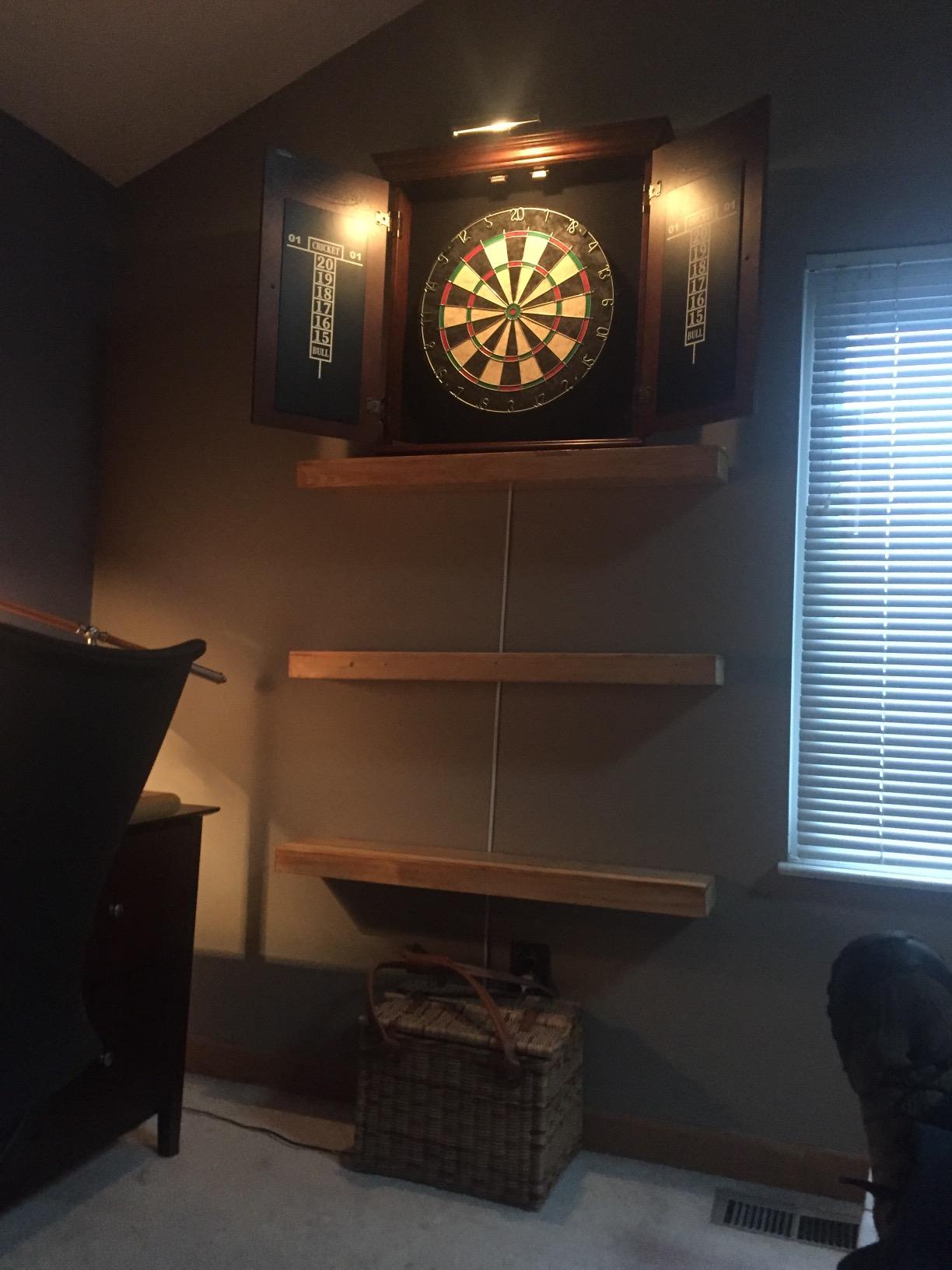 Barrington Chatham Bristle Dartboard, Cabinet Style, Pre-Assembled | Pre-Assembled Birchwood Veneer Dartboard Cabinet With 18