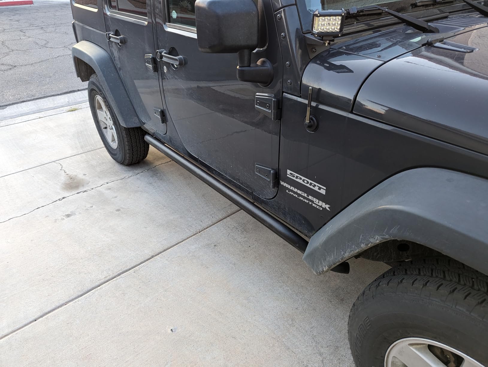 Hooke Road Wrangler JK Rock Slider Nerf Bars Running Boards for 2007-2018 Jeep Wrangler JK Unlimited 4 Door (Pair) customer photo 2