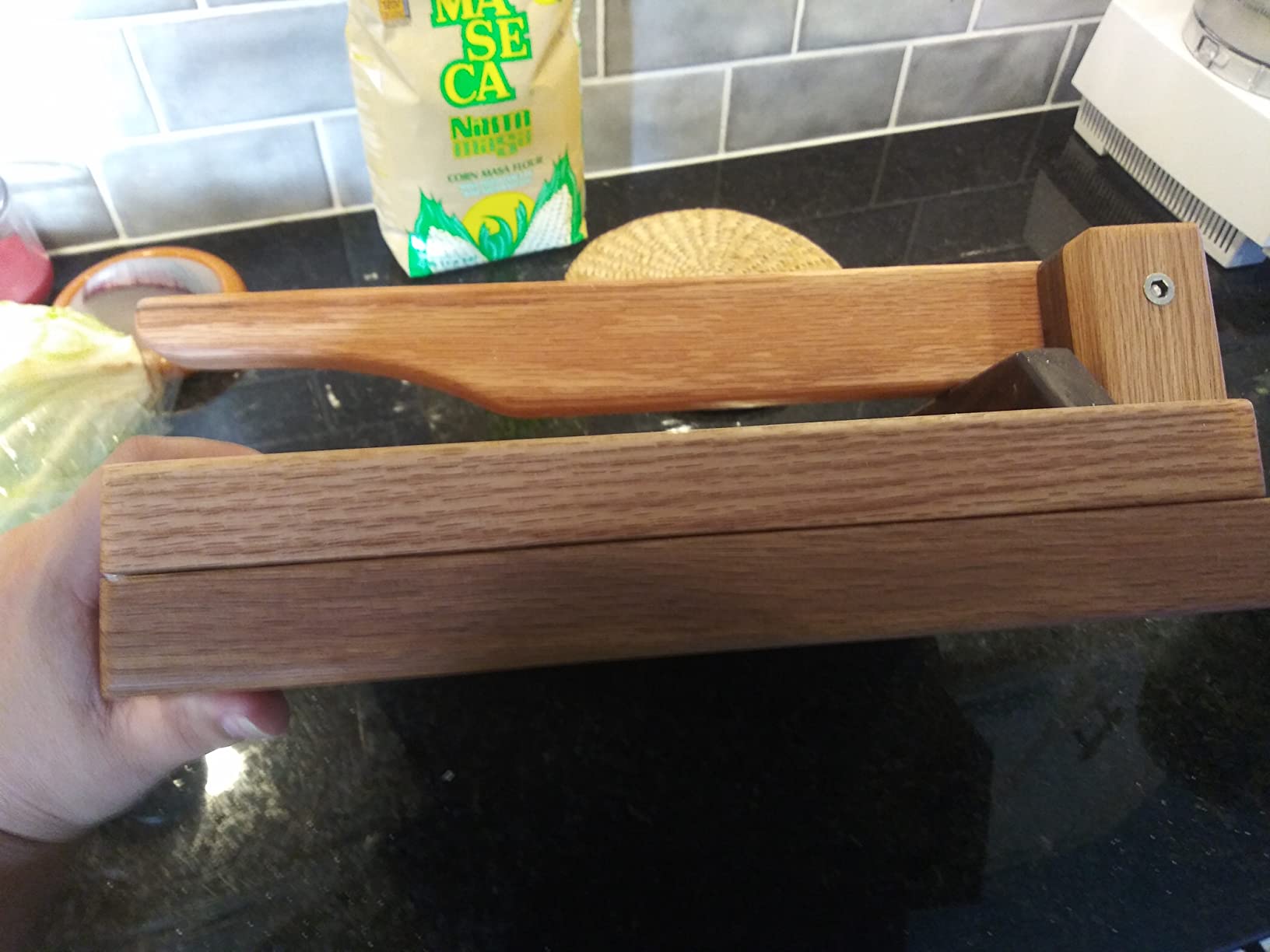 10 Inch Oak & Walnut Tortilla Press - Handmade Hardwood Tortilla Maker by Central Coast Woodworks customer photo 1