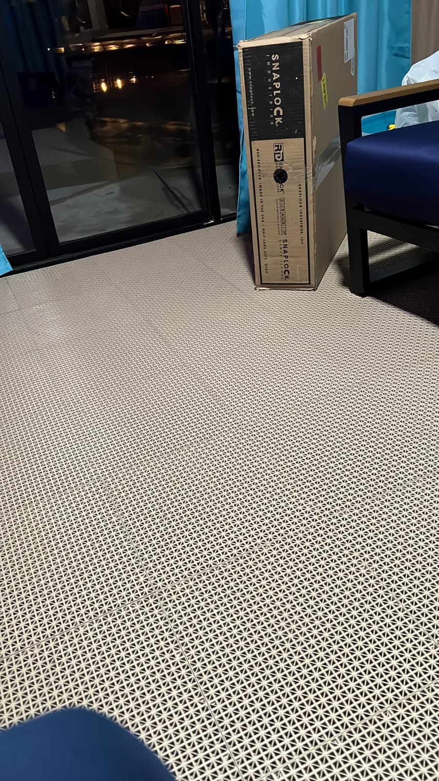 DuraGrid Deck Tiles, Interlocking Outdoor Tiles for Patio, Self-Draining, UV-Resistant, Water-Resistant Modular Flooring, Easy Install, 40 Pack, Gray customer photo 1
