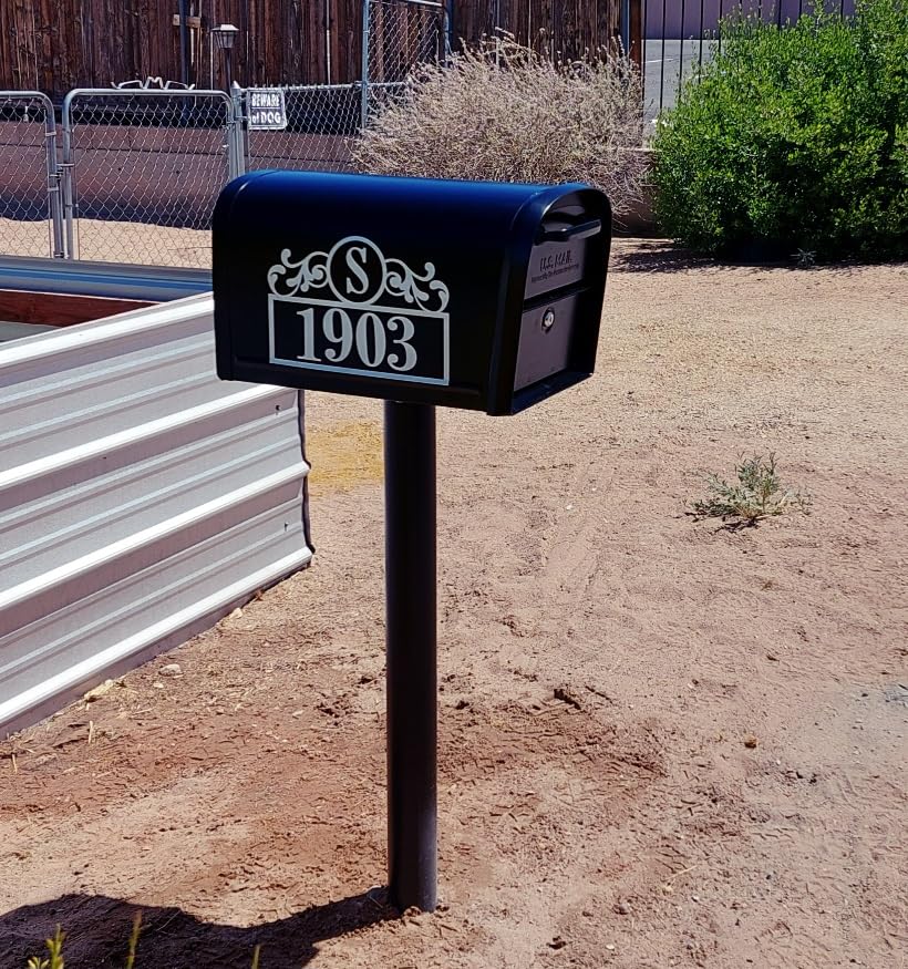 Architectural Mailboxes 6300B-10 Oasis 360 Locking Parcel Mailbox, Extra Large, Black, 6300B-10 | Galvanized steel build with a secure steel cam lock, dual access doors, and hopper delivery door. USPS approved. customer photo 2