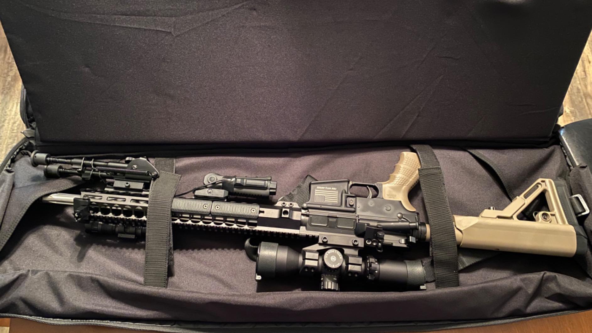 Savior Equipment American Classic Tactical Double Long Gun Bag Pistol Transportation Case w/Backpack Strap, Lockable Compartment customer photo 2