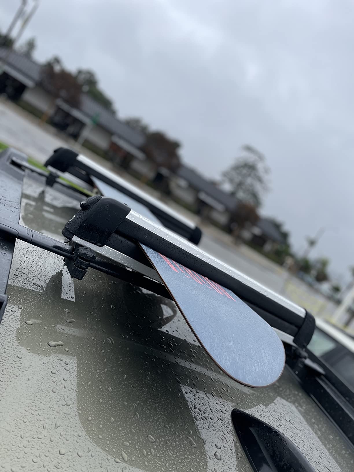 BRIGHTLINES Improved Universal Roof Ski Racks, Snowboard Racks, Ski Carriers 2pcs Mount on car top Cross Bars (Up to 6 Skis or 4 Snowboards) customer photo 2