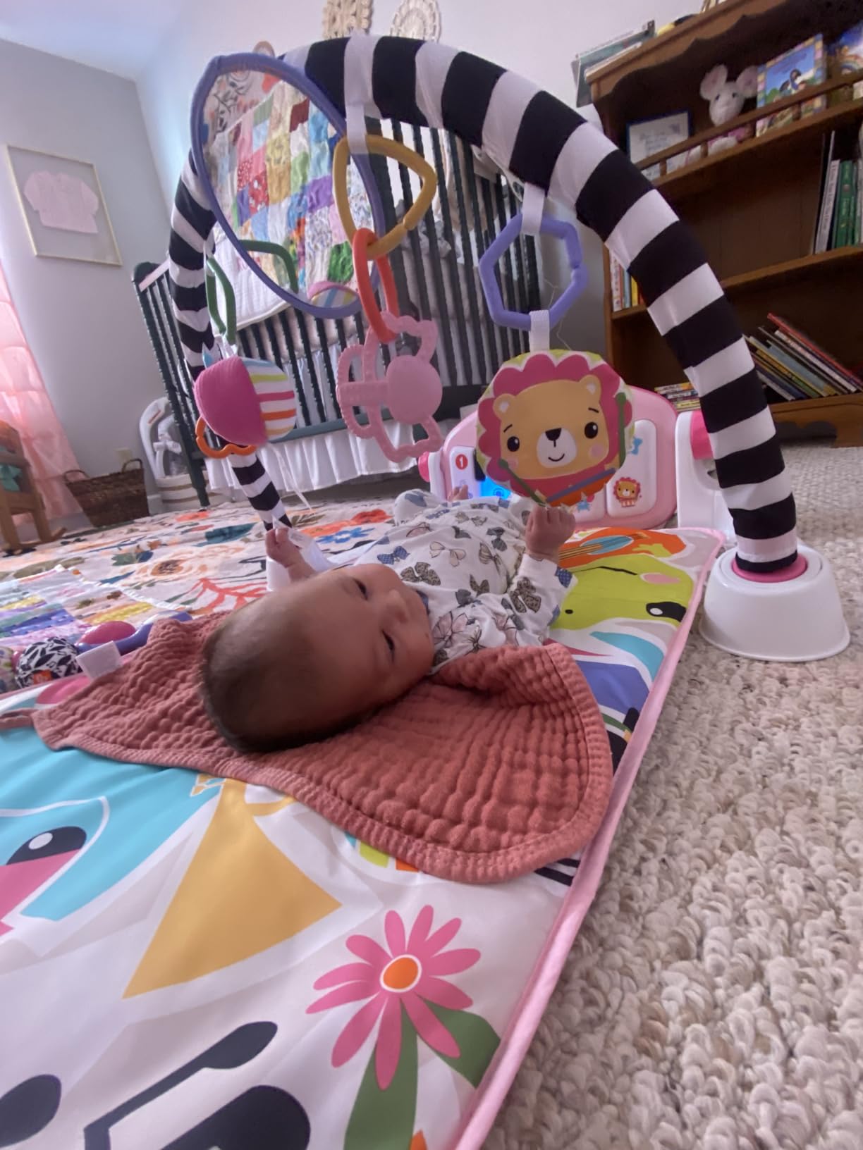 Fisher-Price Baby Playmat Deluxe Kick & Play Piano Gym for Learning & 2 Maracas Soft Rattles customer photo 1