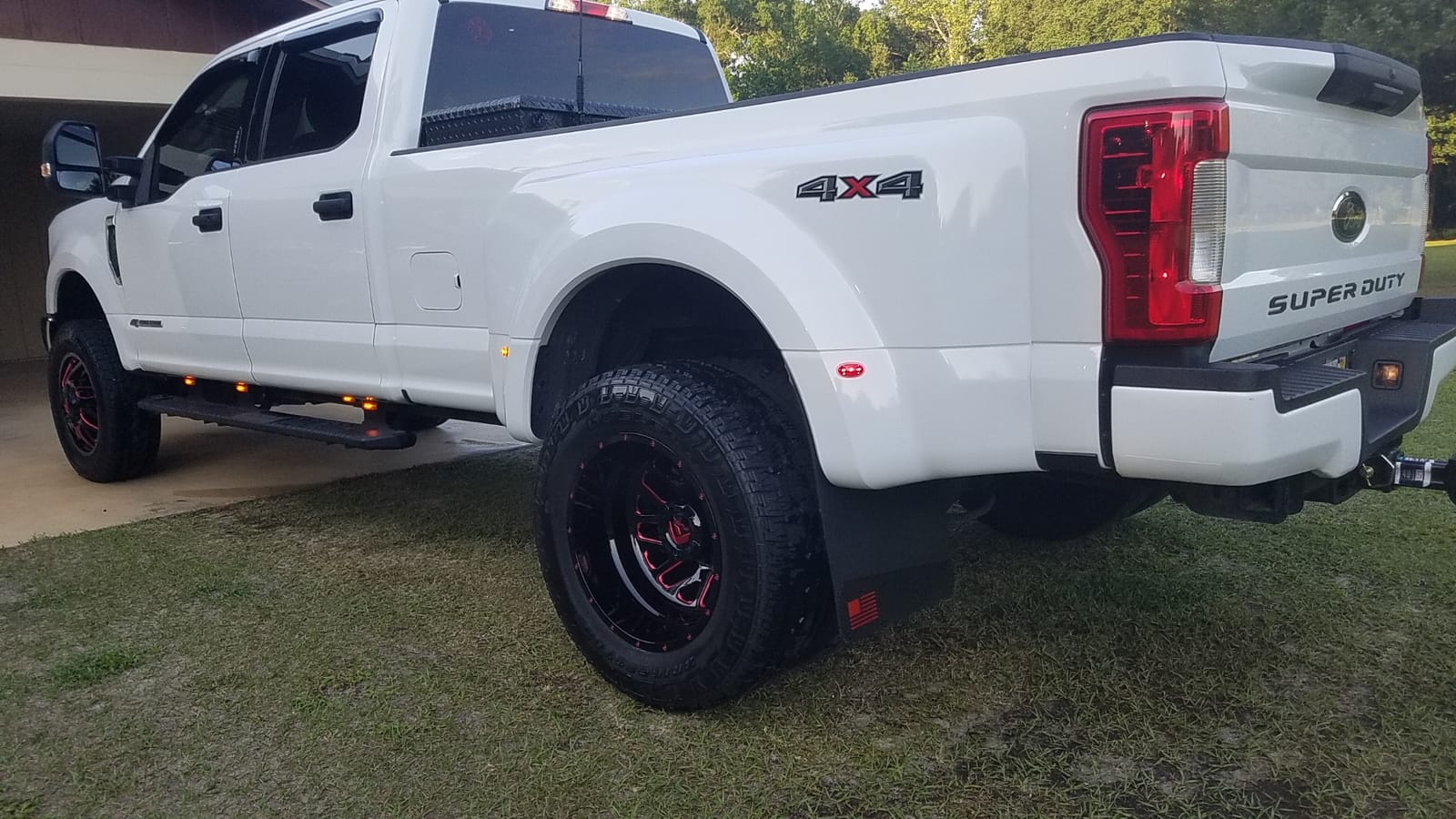 REK GEN 'Merica Mud Flaps Dually - Heavy Duty Mud Flaps for Trucks and Dually Truck Accessories - Stainless Steel - Easy Install Splash Guard - Made in USA (Black Flag) customer photo 2