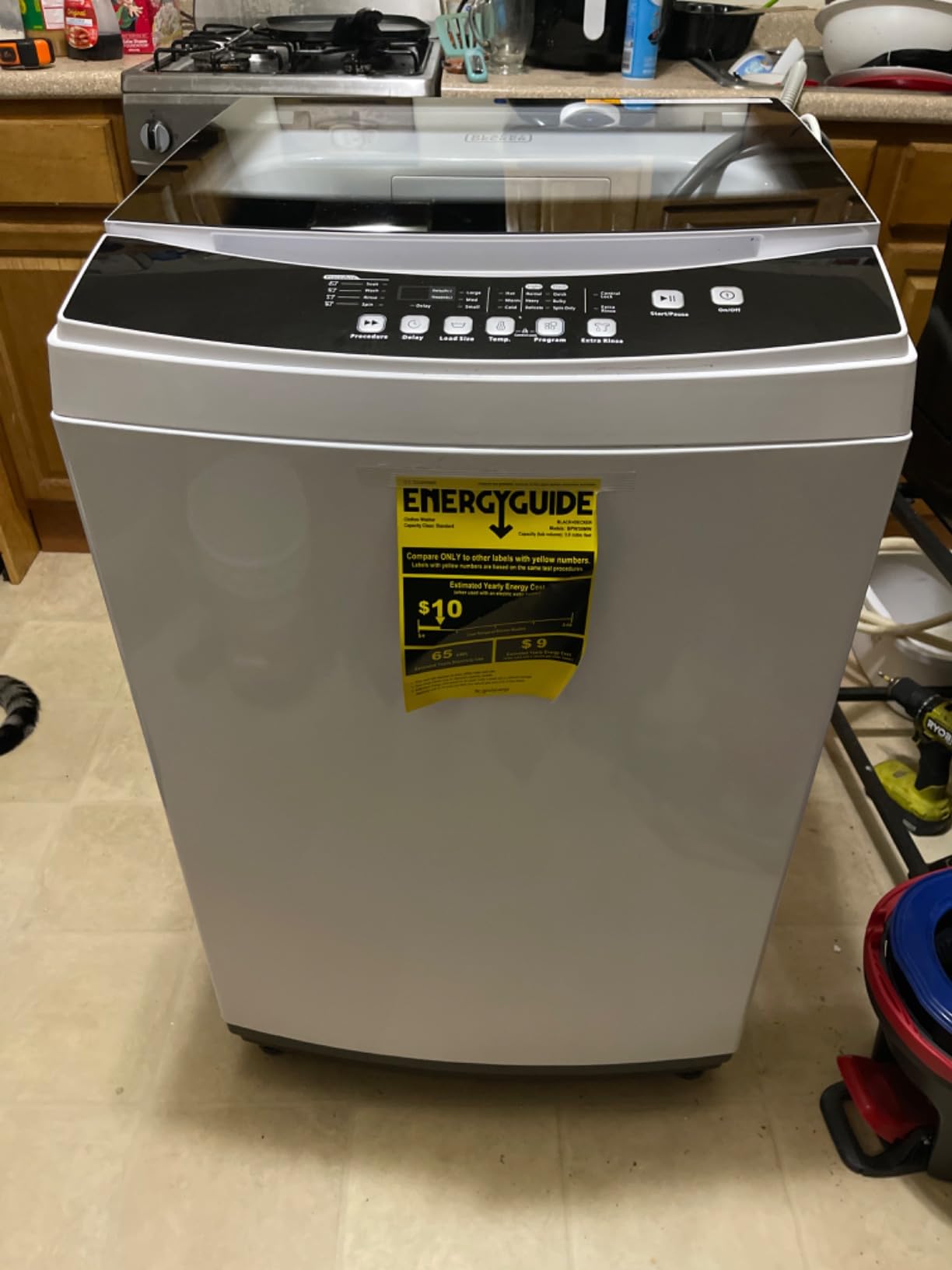 BLACK+DECKER 0.9 Cu. Ft. Portable Washer, 6.6 lb. Capacity, BPWM09W, White customer photo 2