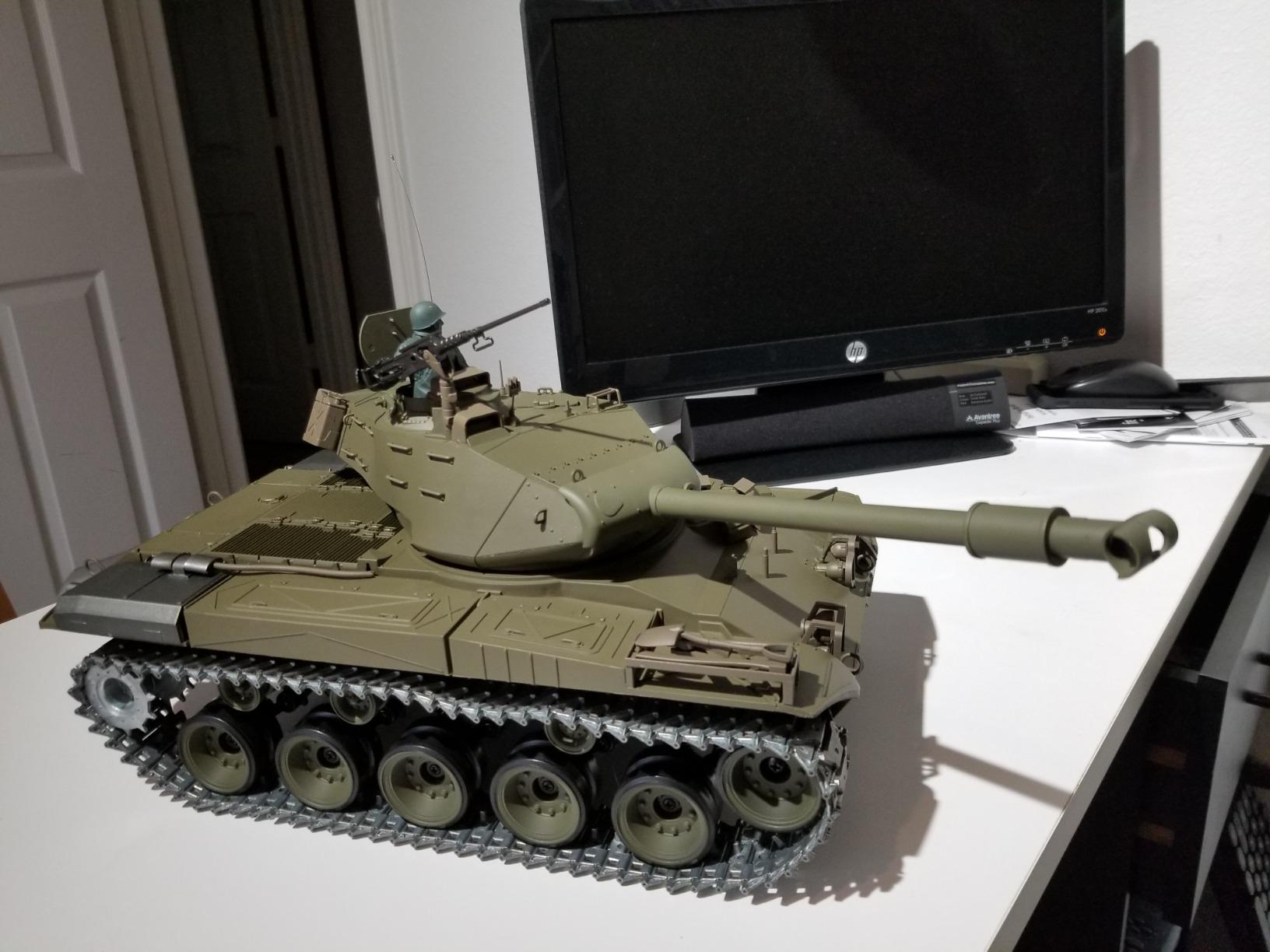 HengLong Modified Edition 1/16 2.4ghz Remote Control US M41A3 Walker Bulldog Tank Model (360-Degree Rotating Turret, Steel Gear Gearbox, 3800mah Battery, Metal Tracks & Sprocket Wheel) customer photo 1