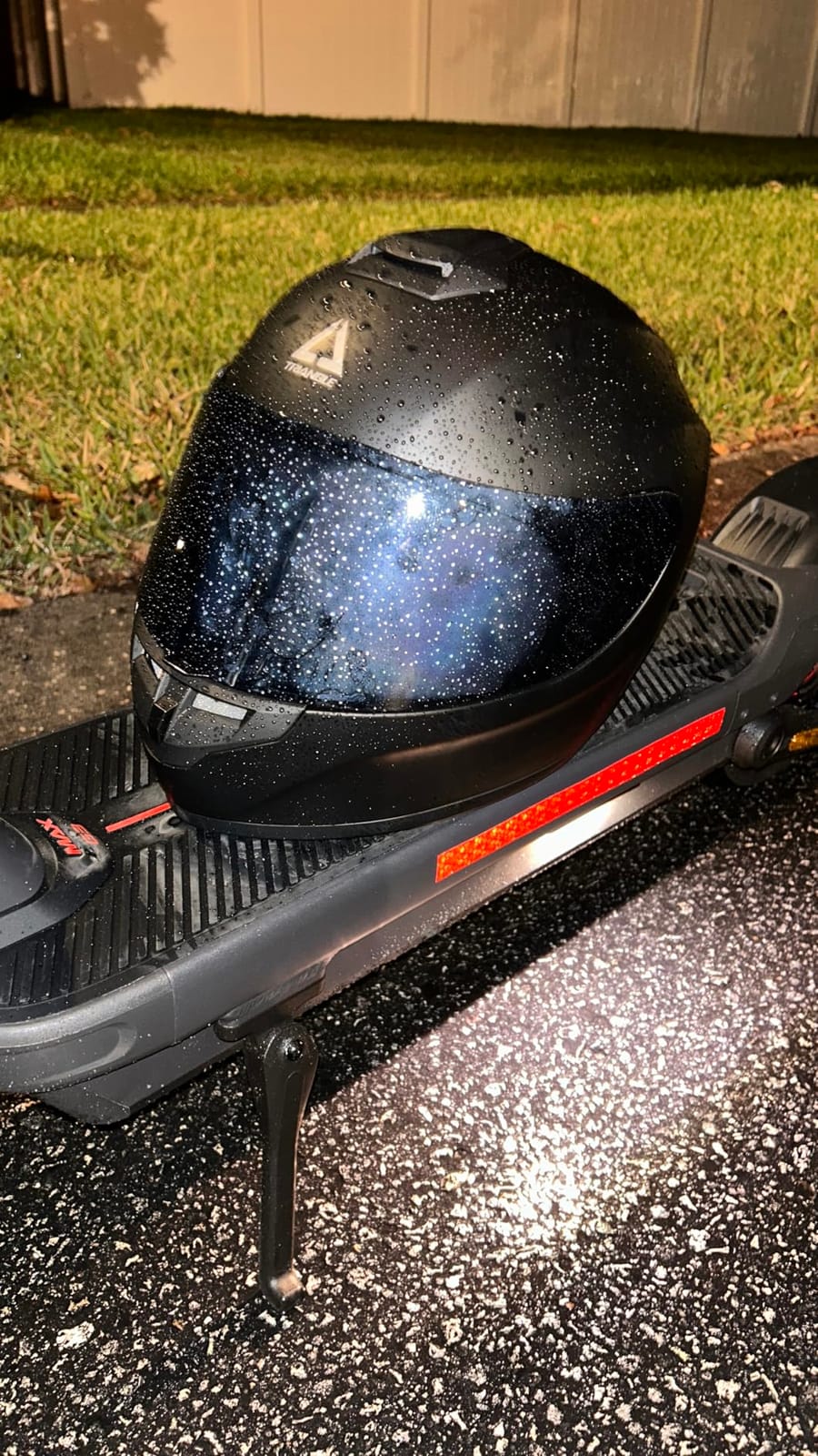 TRIANGLE Full Face Motorcycle Helmet DOT Approved Men Women, Street Bike - Includes clear and tinted visors plus storage bag, washable comfort lining and 4-vent system customer photo 1