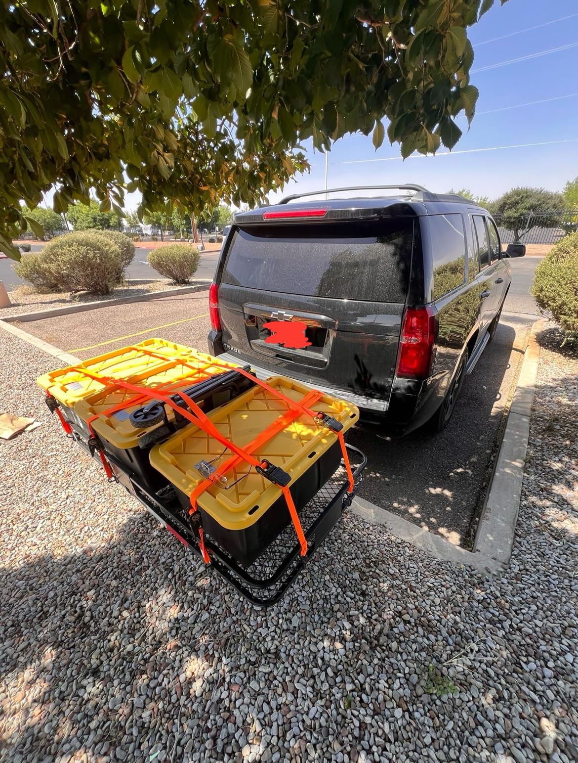Mockins 500 lb. Capacity Folding Luggage Rack for SUV Car Truck ATV & More | Steel Trailer Hitch Cargo Carrier 60