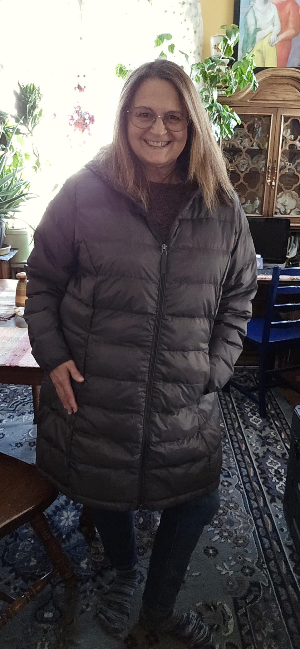 Women's Lightweight Water-Resistant Packable Hooded Puffer Coat (Available in Plus Size) customer photo 2