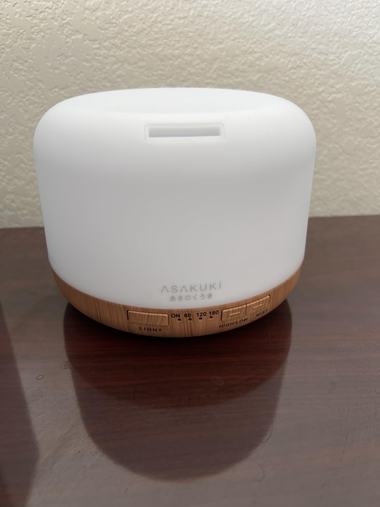 ASAKUKI Essential Oil Diffuser for Home, 500ML Aromatherapy Diffuser Humidifier with Remote Control, 7 Color LED Lights, Quiet Cool Mist Diffuser for Bedroom, Living Room, Office (White) customer photo 2