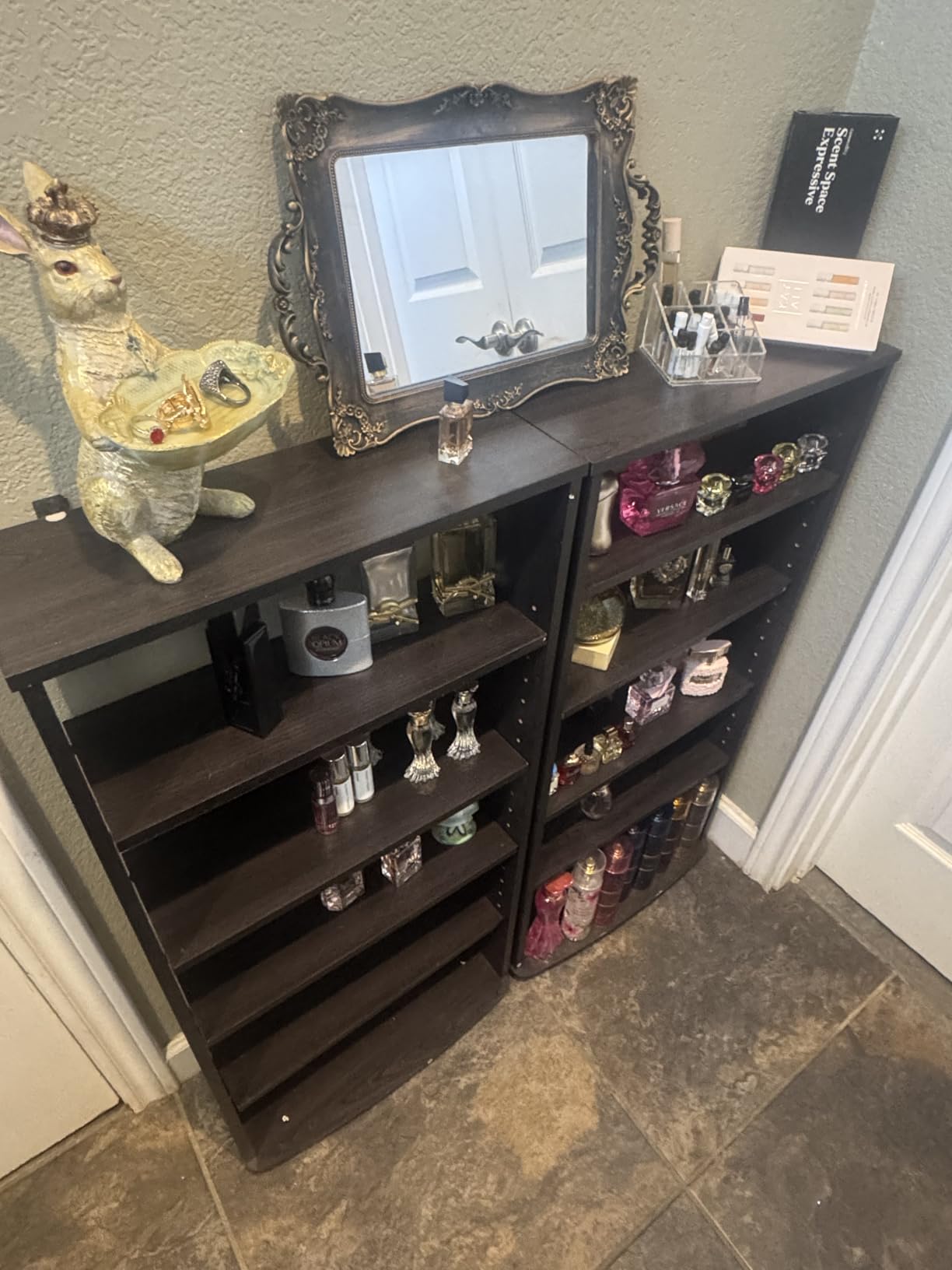 FURINNO Jaya 4-Tier Multimedia Storage Tower, Espresso customer photo 1