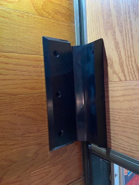 Security Door Brace for Standard, French & Blemished Doors | Security Barricade House Double Safety Security Protection, Aluminum Alloy, Screw, Base Plate Height Of 0.4