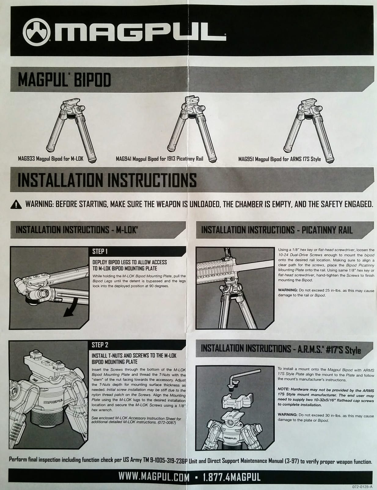 Magpul Rifle Bipod Gun Rest for Hunting and Shooting customer photo 2