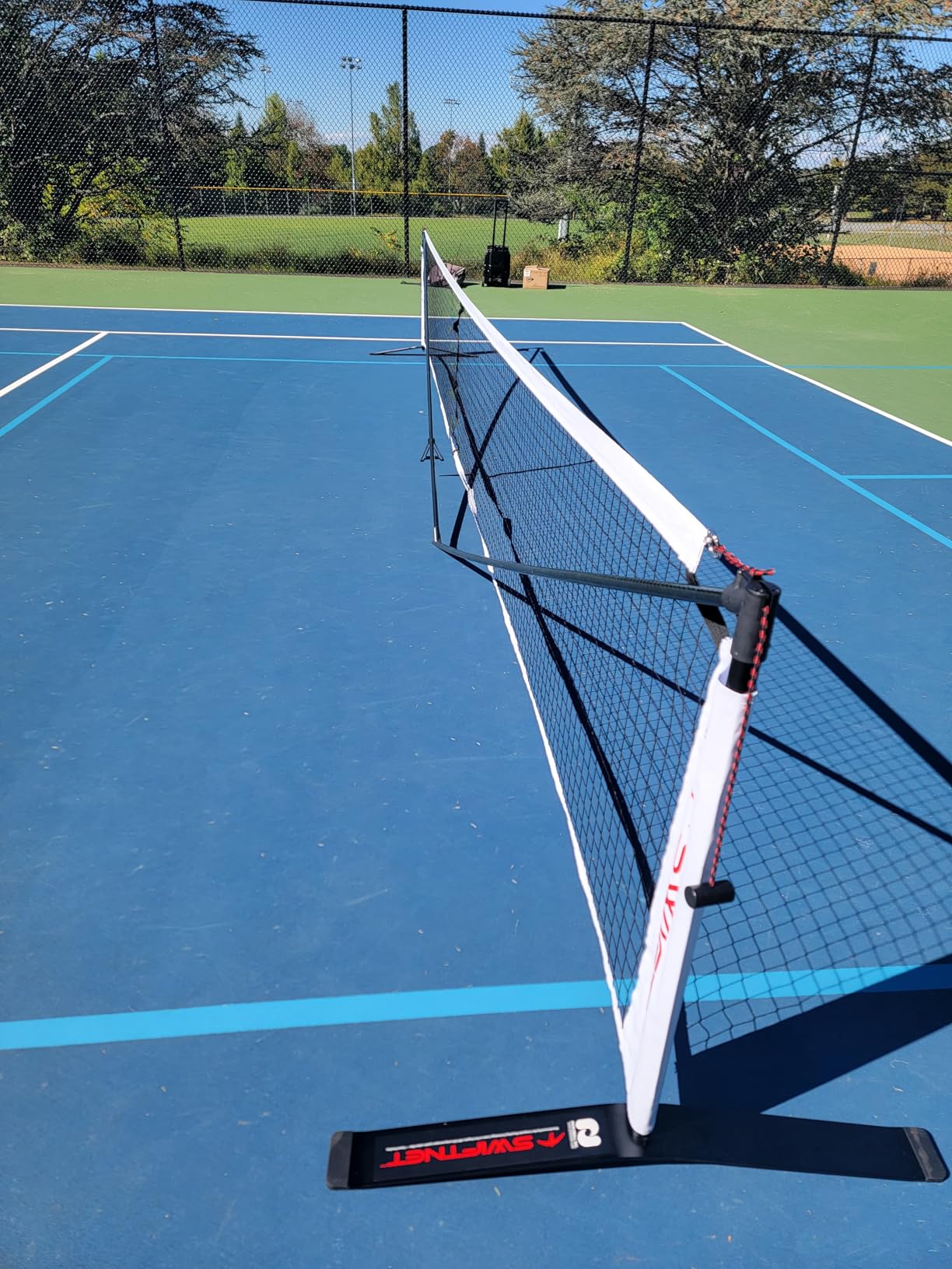 Pickle-Ball SwiftNet 2.1 Portable Pickleball Net System | Lightweight carbon-fiber frame with high-tension center support; fast setup and compact carrying case for travel customer photo 1