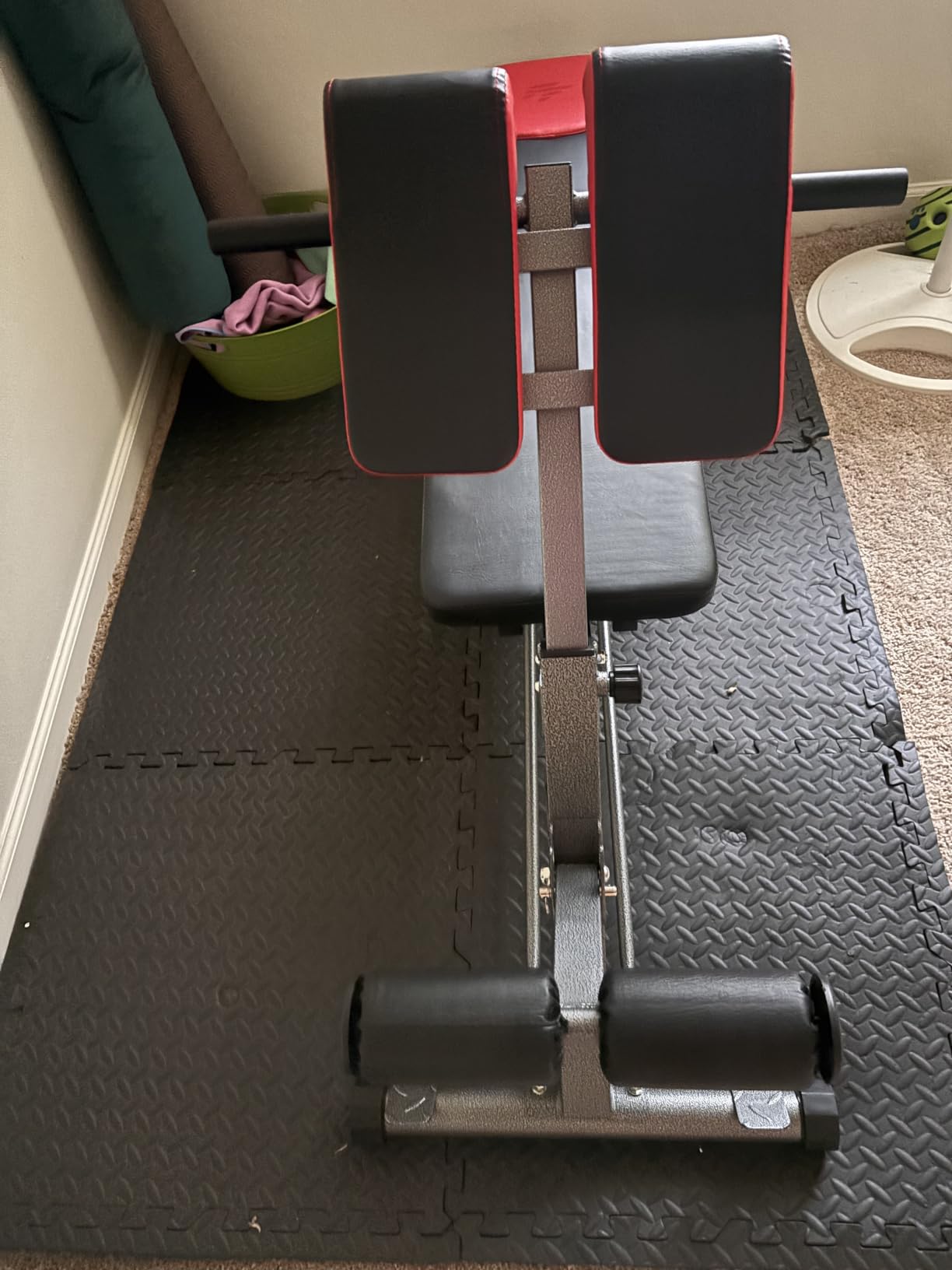 Finer Form Multi-Functional Adjustable Weight Bench and Roman Chair | 8 Back Extension Levels, Chest Press, Sit Ups, Flat Decline Settings, Sturdy Steel Frame, Thick Pad, Workout Chart Included customer photo 1