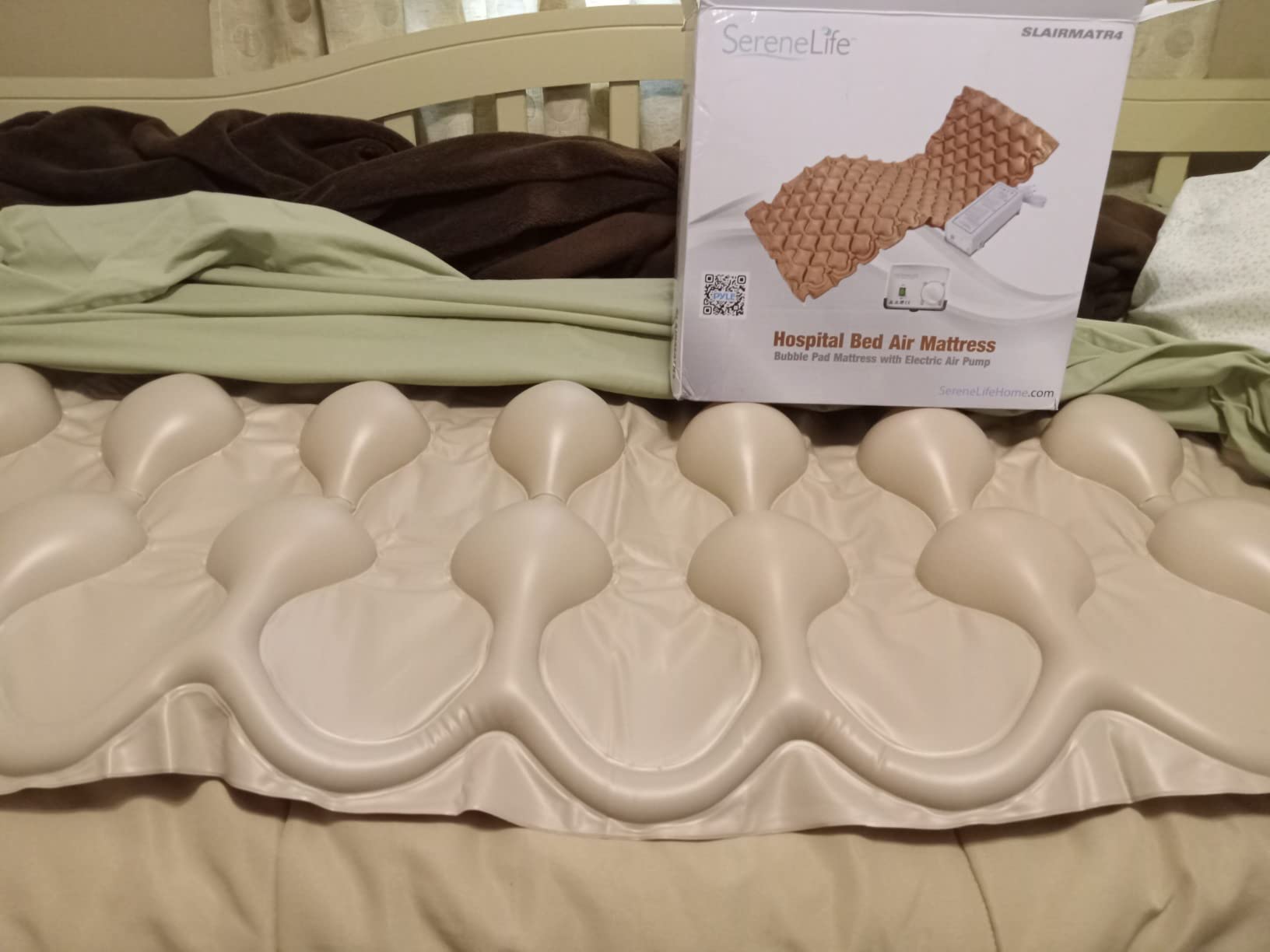 SereneLife Air Pressure Mattress Pad | Hospital Topper for Bedridden Patients | Alternating Air Pressure Mattress with Electric Pump, Medical Grade Pad & Topper for Hospital Bed | 330 lbs Capacity customer photo 2