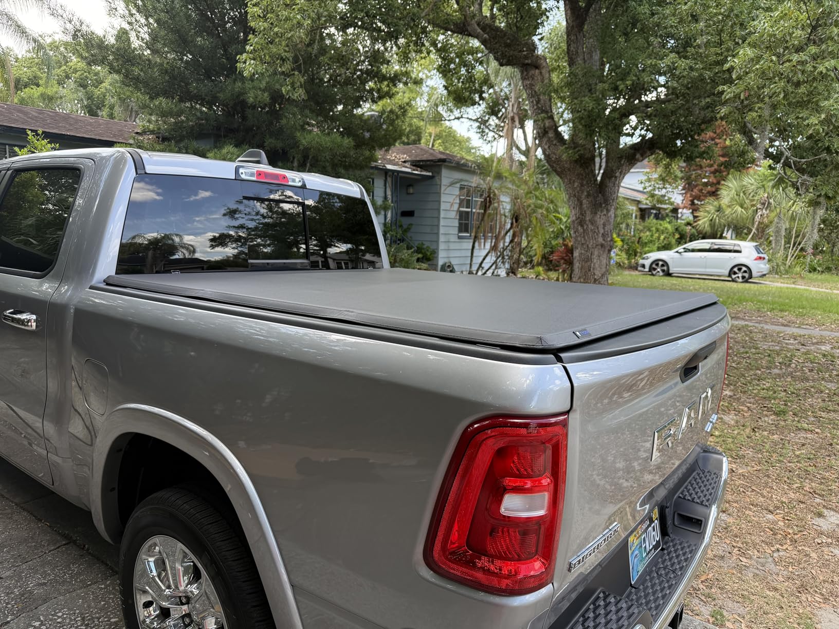 T3 Soft Tri-fold Truck Bed Tonneau Cover Compatible with 2019-2026 Ram 1500 (Not Fit 19-24 Classic) | 5'7