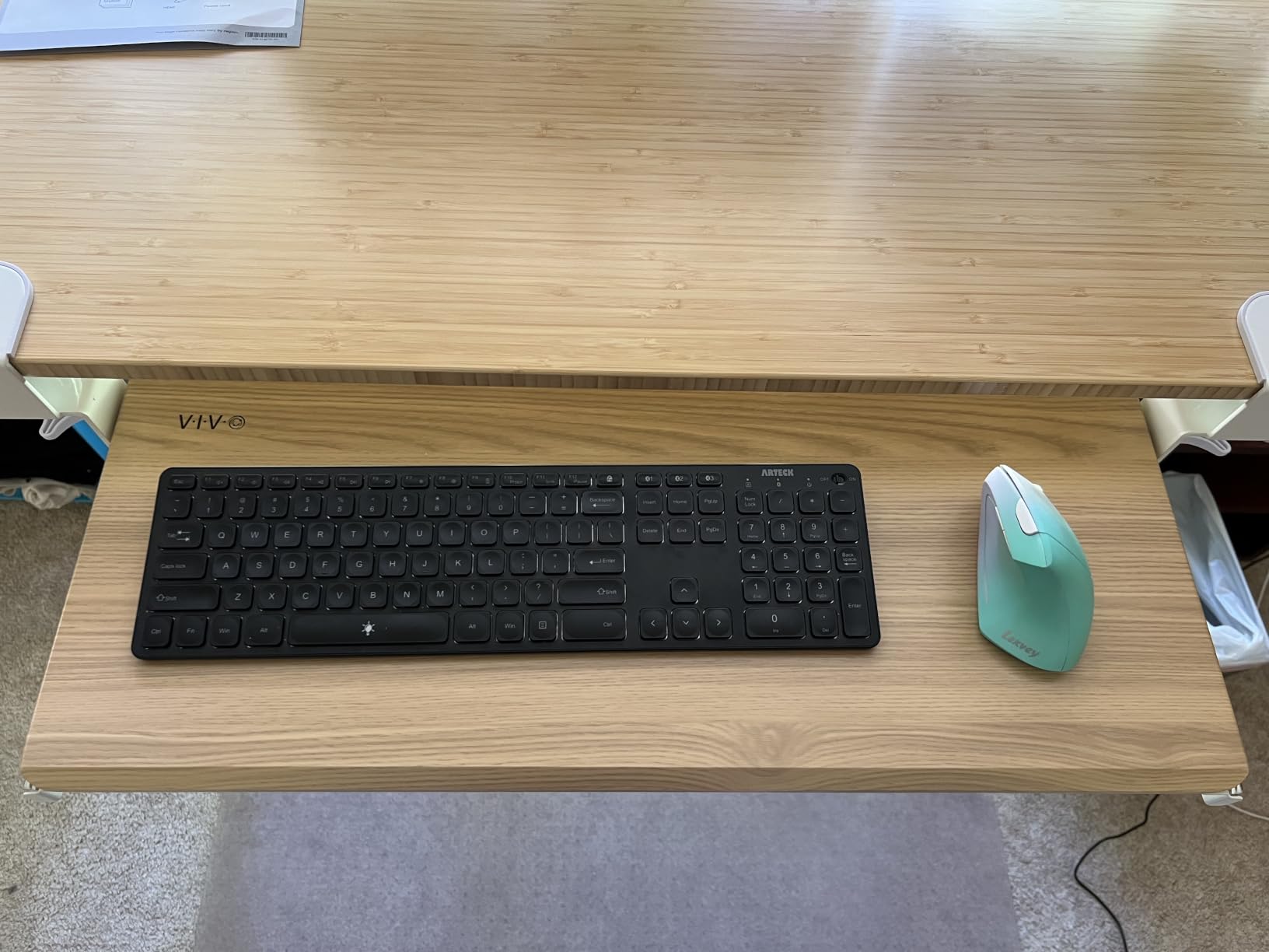 VIVO Large Keyboard Tray Under Desk Pull Out with Extra Sturdy C Clamp Mount System, 27 x 11 Inch Slide-Out Platform (MOUNT-KB05E) customer photo 1