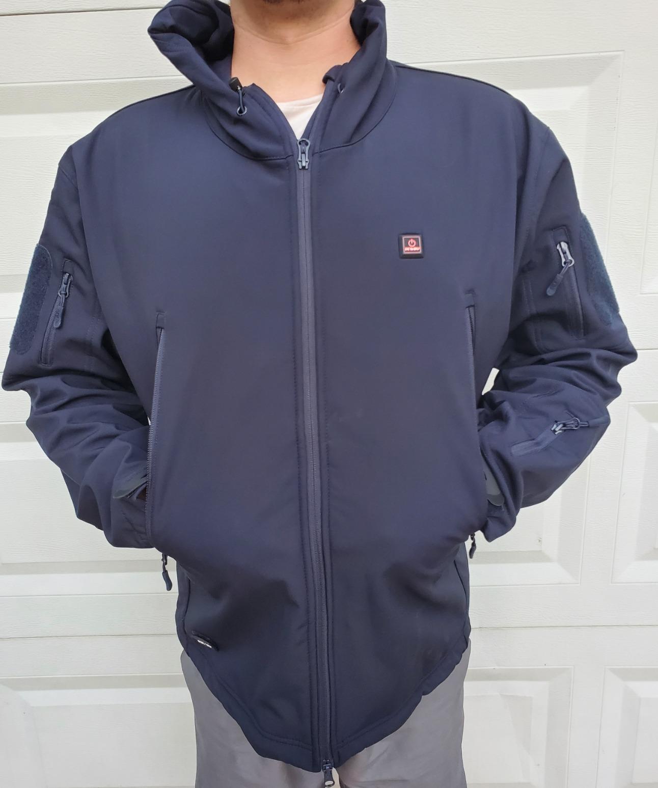 DEWBU Heated Jacket for Men with 12V Battery Pack | 5 Heating Zones, 3 Heating Modes, Water Resistant customer photo 1