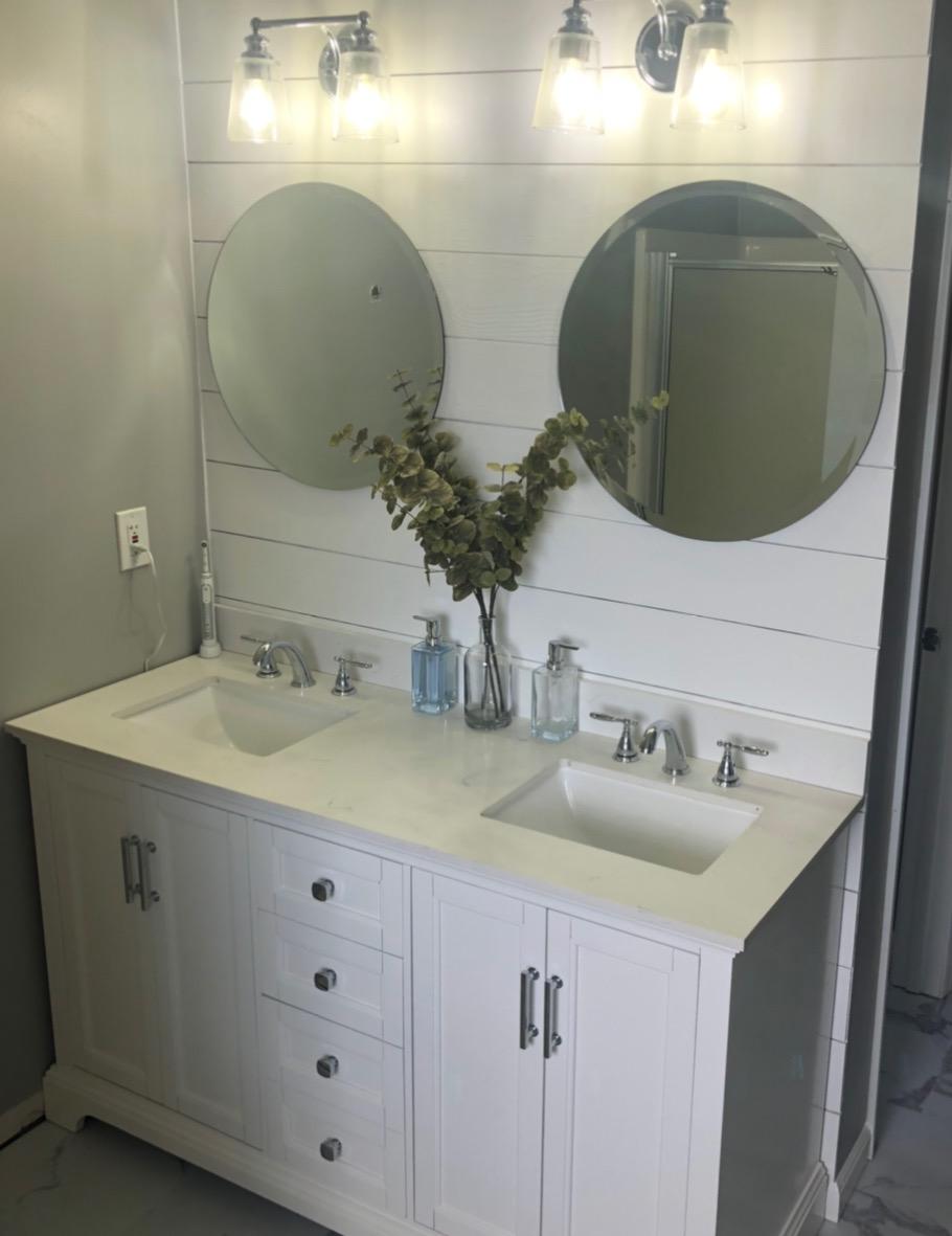 Phiestina Chrome 8 Inch 3 Hole Widespread Bathroom Faucet with Metal Pop Up Drain, Lead Free Bathroom Sink Lavatory Faucet, WF008-4-C customer photo 1