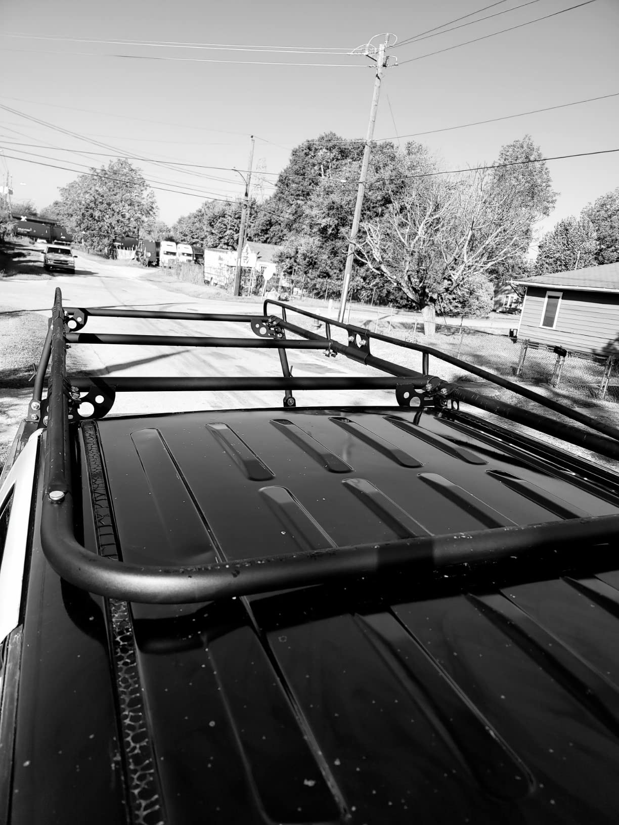1000 LBS Adjustable Truck Contractors Rack Ladder Pickup Kayak Lumber Rack Side Bar Long Cab Full Size 60